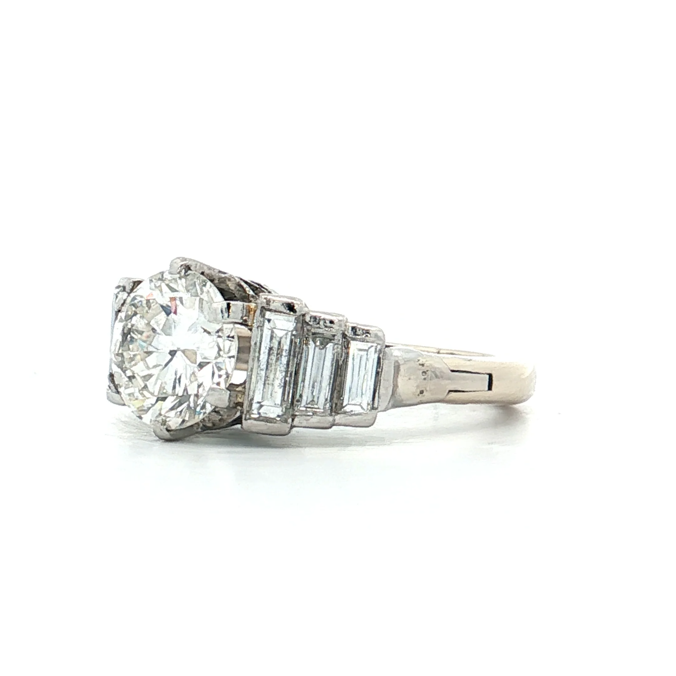 1.52 GIA Old European Diamond Engagement Ring 14k - Image 2