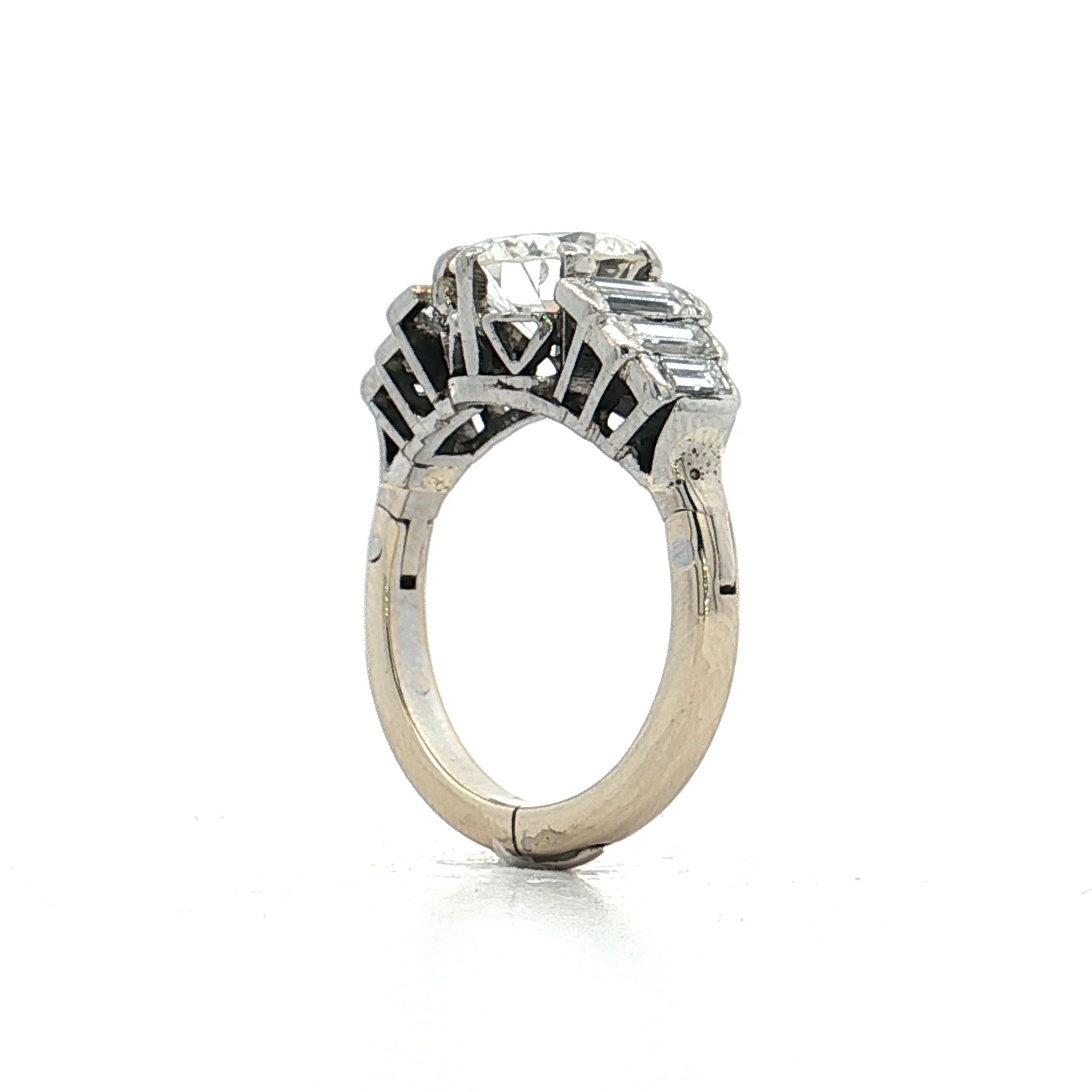 1.52 GIA Old European Diamond Engagement Ring 14k - Image 5