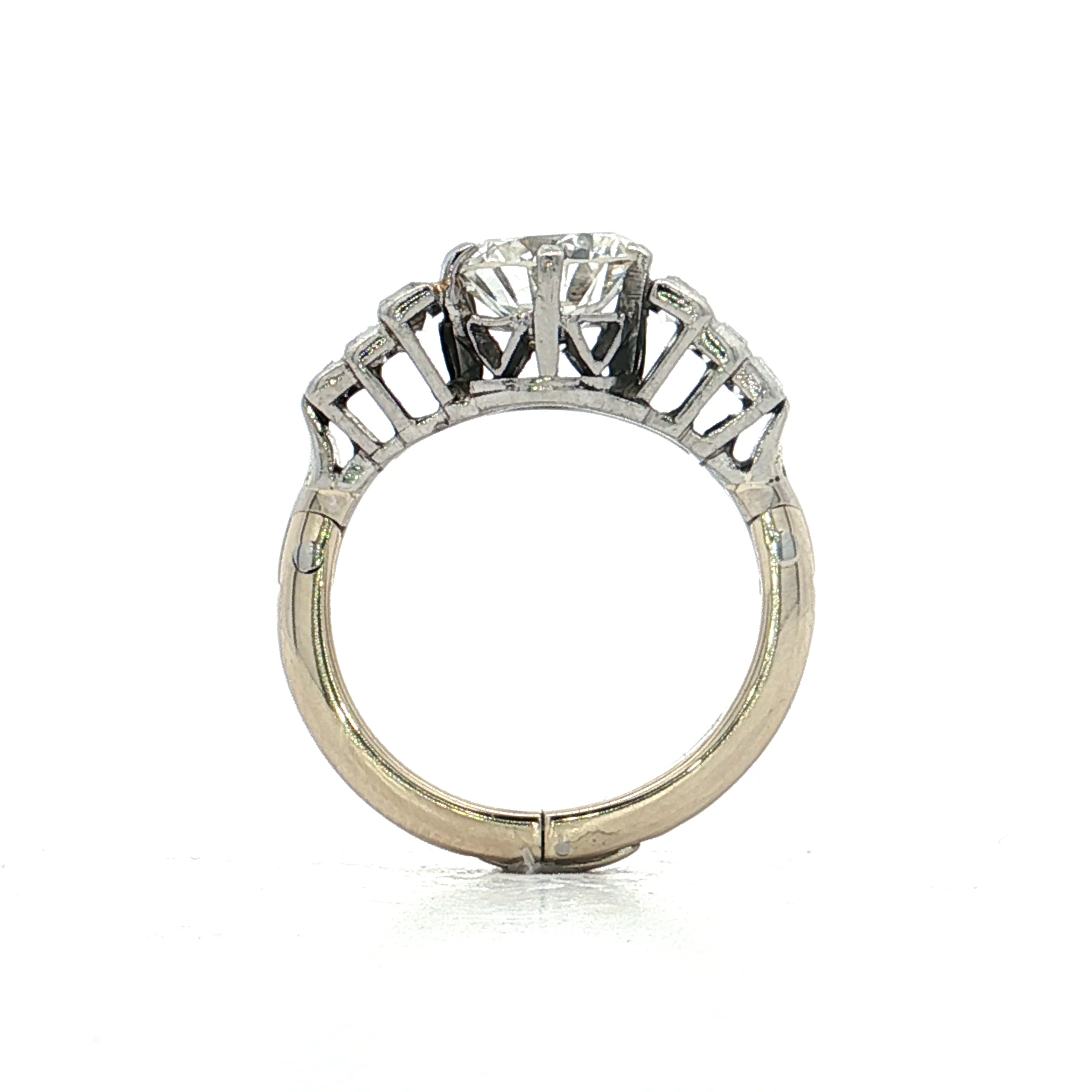 1.52 GIA Old European Diamond Engagement Ring 14k - Image 6
