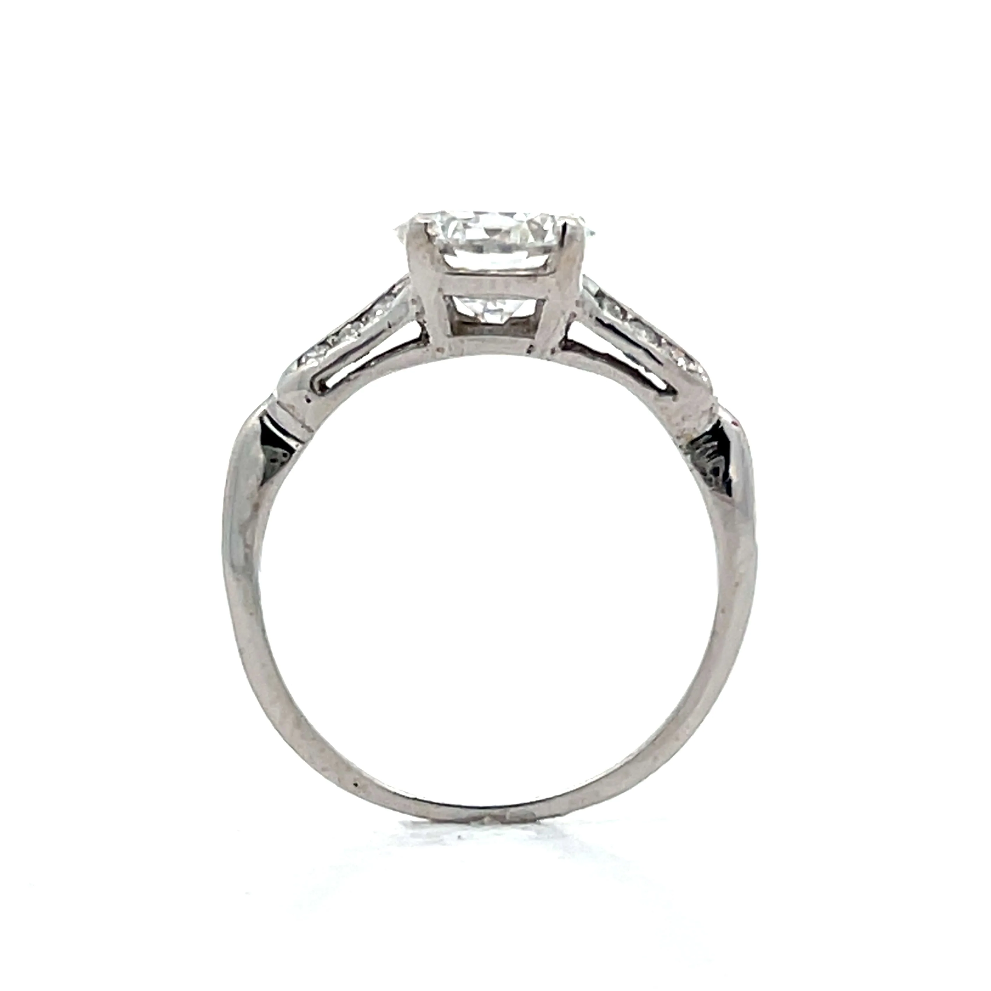 1.52 Antique Art Deco Engagement Ring in Platinum - Image 4