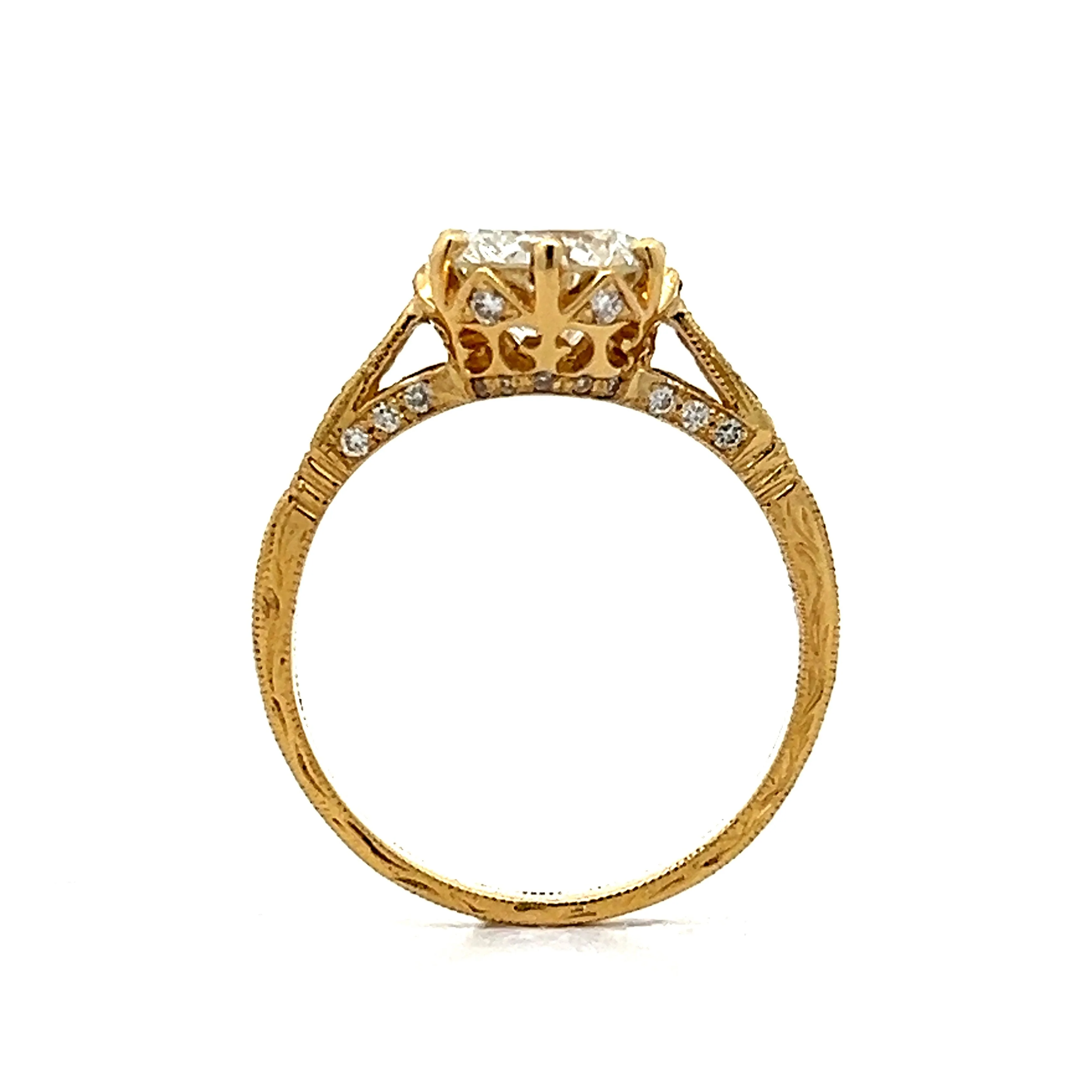 1.53 Diamond Solitaire Engagement Ring in 18k - Image 4