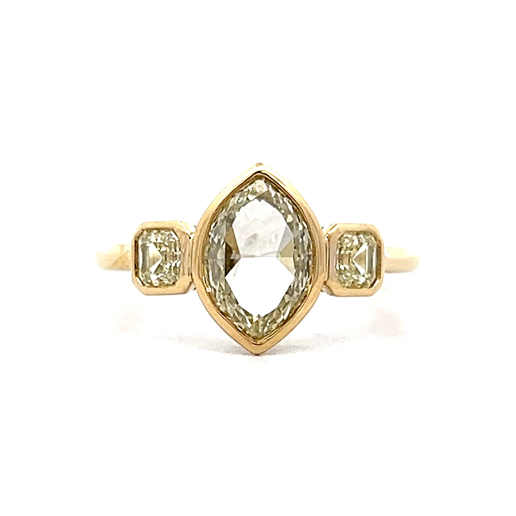 1.53 Marquis Cut Diamond Engagement Ring in 14k