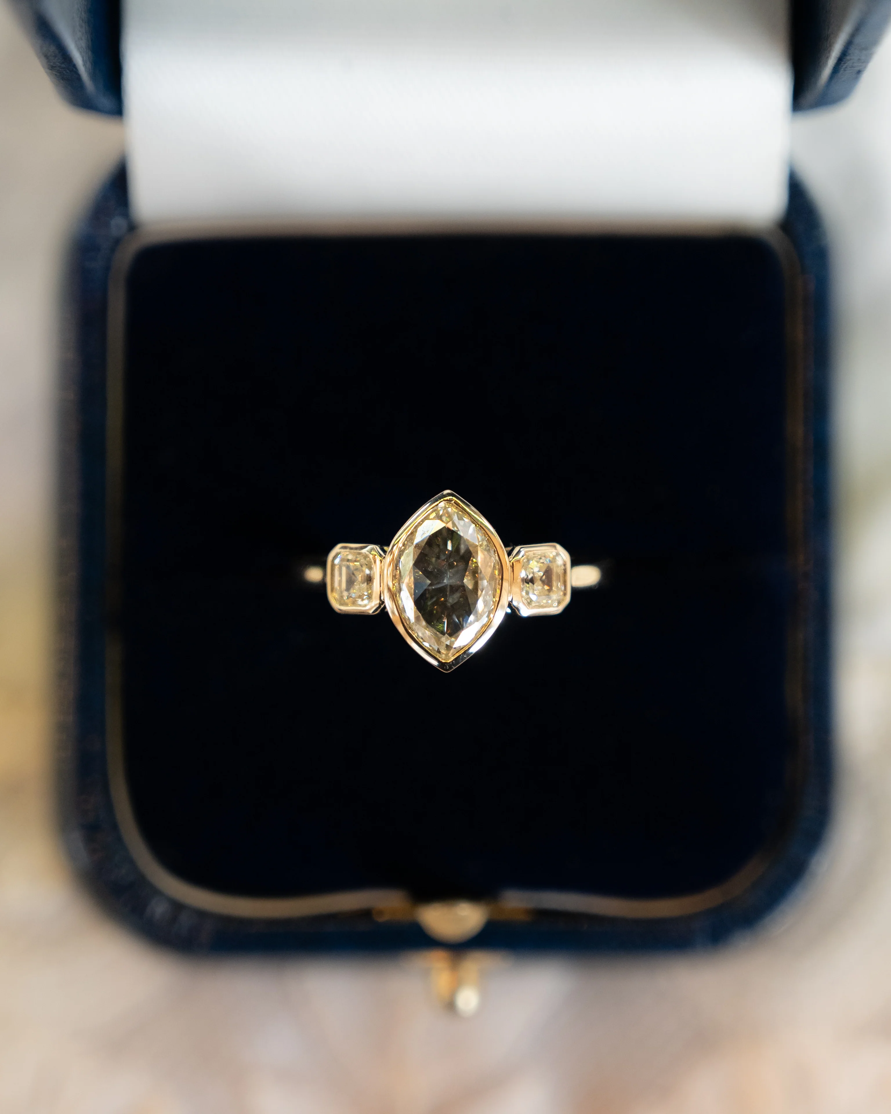 1.53 Marquis Cut Diamond Engagement Ring in 14k - Image 6