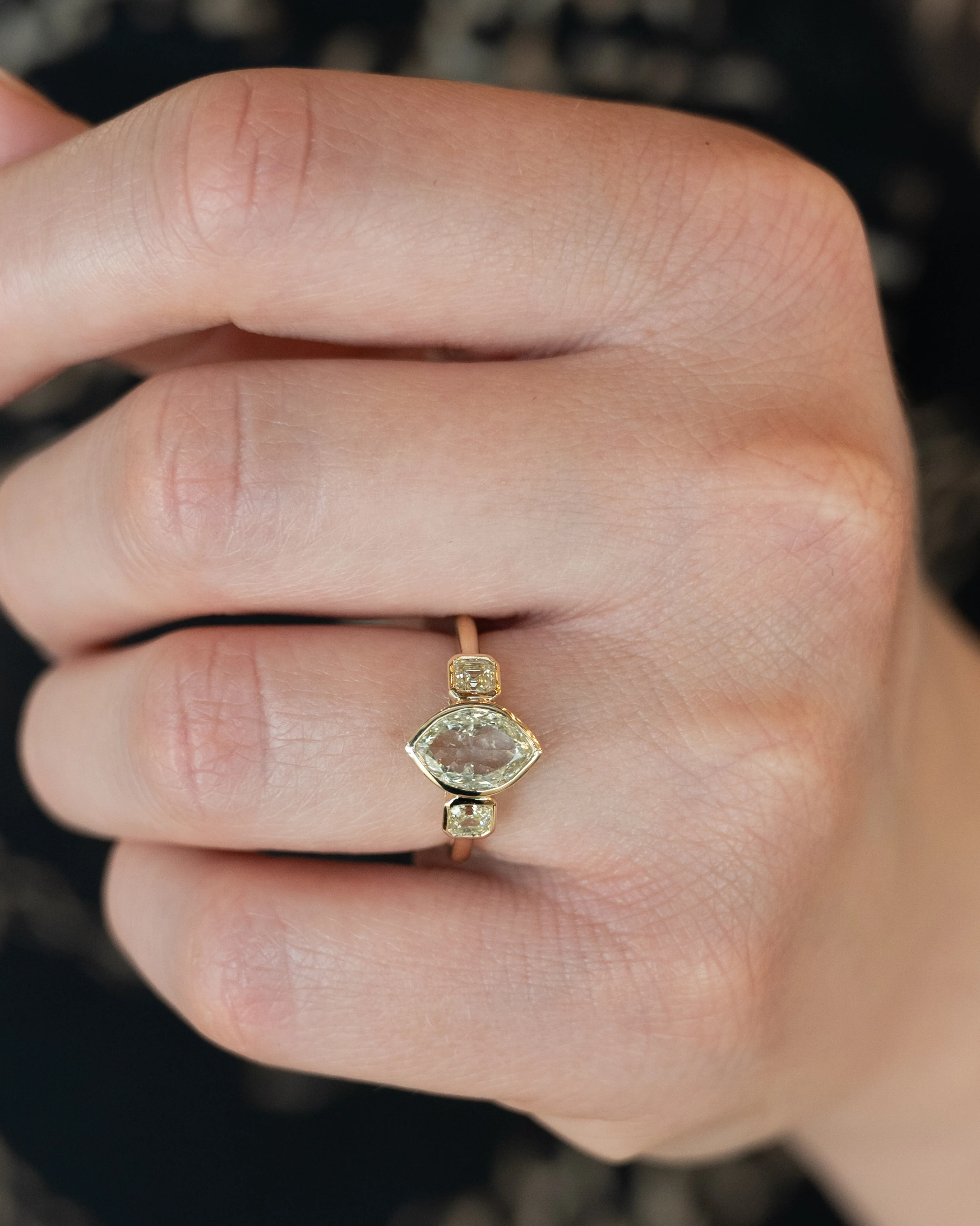 1.53 Marquis Cut Diamond Engagement Ring in 14k - Image 7