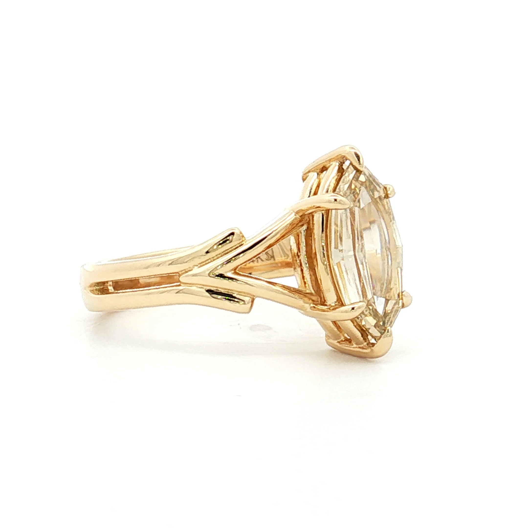 1.53 Marquise Step Cut Diamond Engagement Ring 14 - Image 3