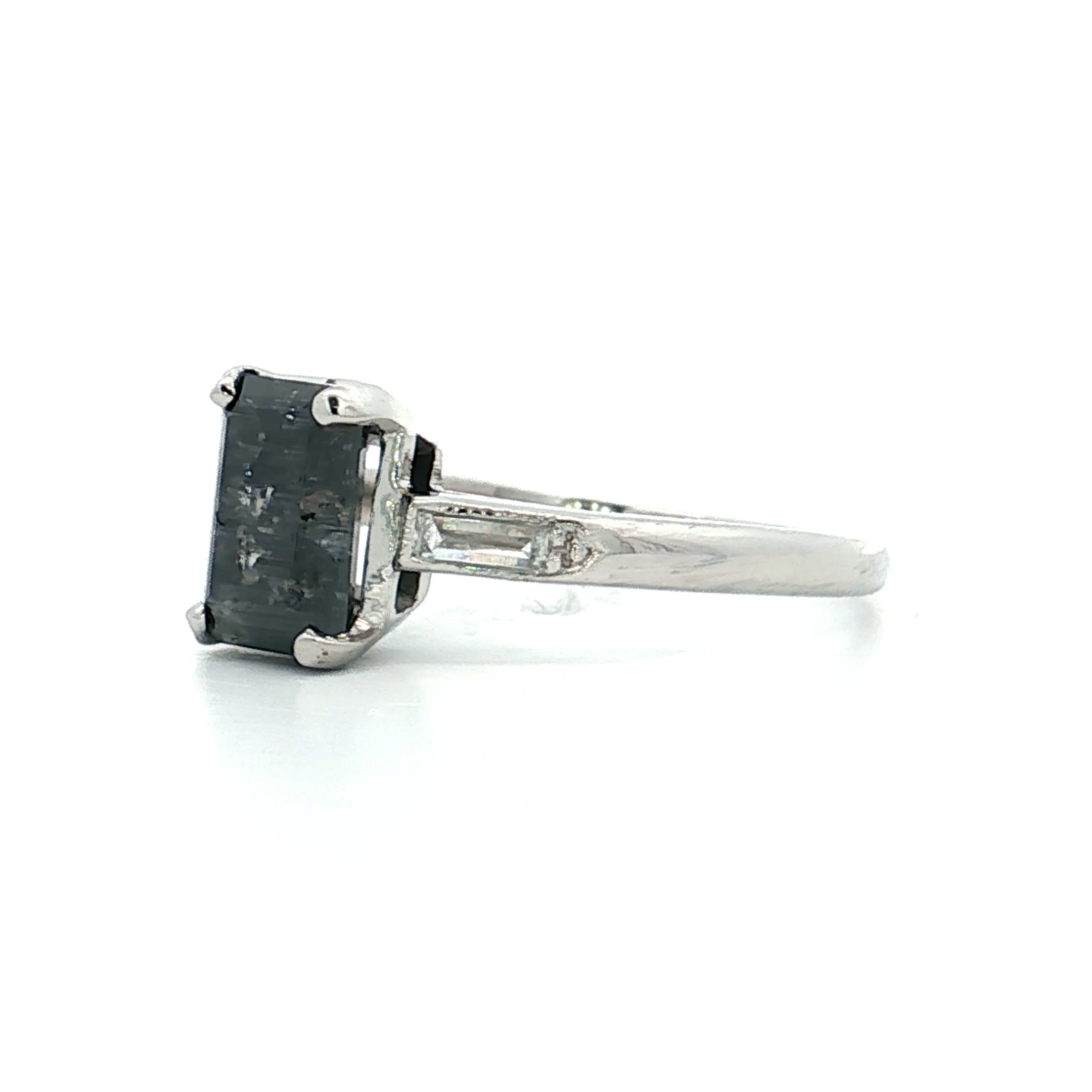 1.53 Salt & Pepper Diamond Engagement Ring Platinum - Image 2