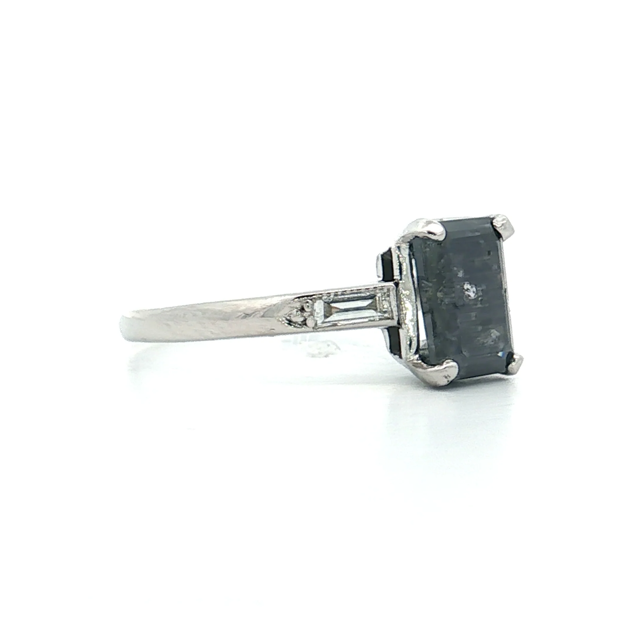 1.53 Salt & Pepper Diamond Engagement Ring Platinum - Image 3