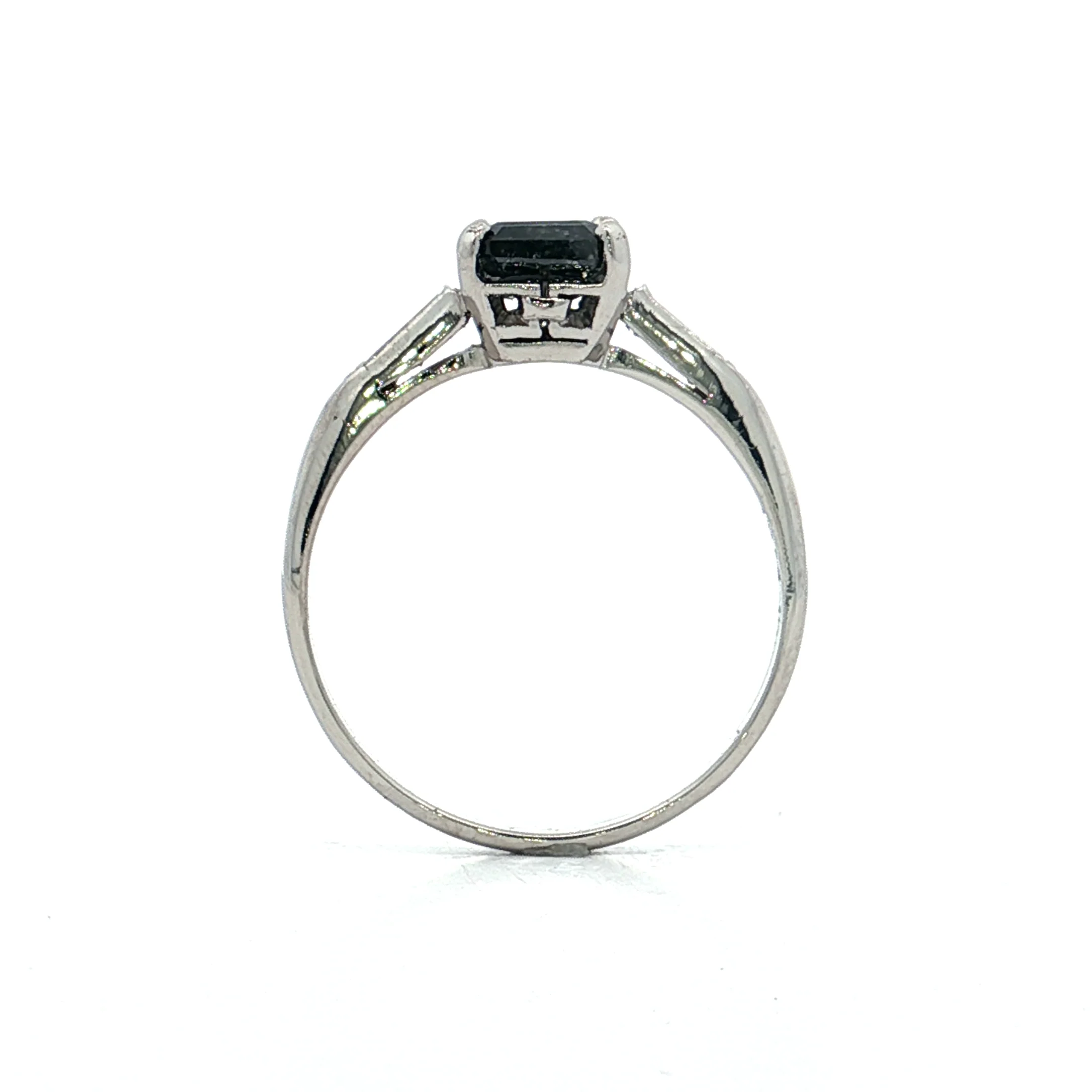 1.53 Salt & Pepper Diamond Engagement Ring Platinum - Image 4