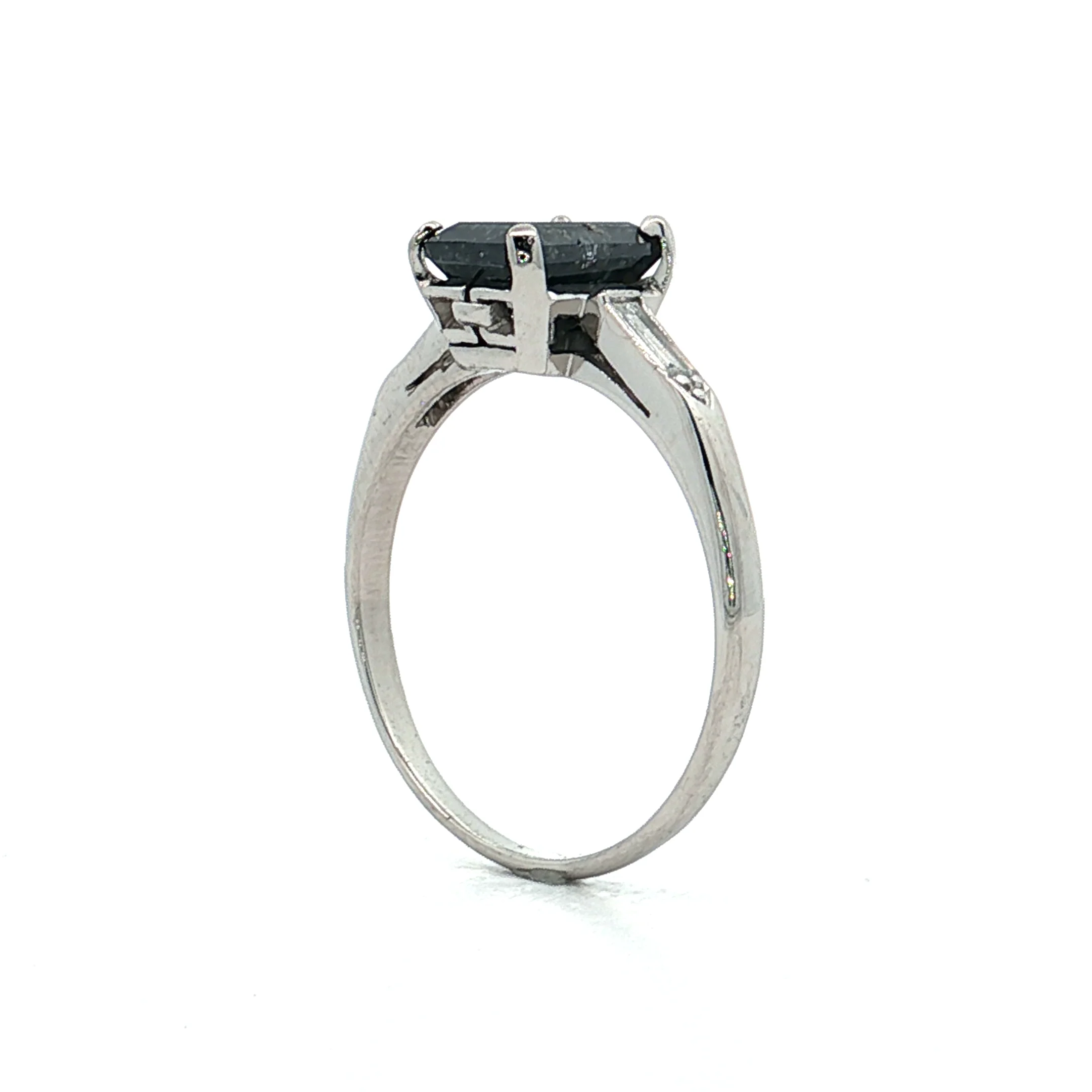1.53 Salt & Pepper Diamond Engagement Ring Platinum - Image 5