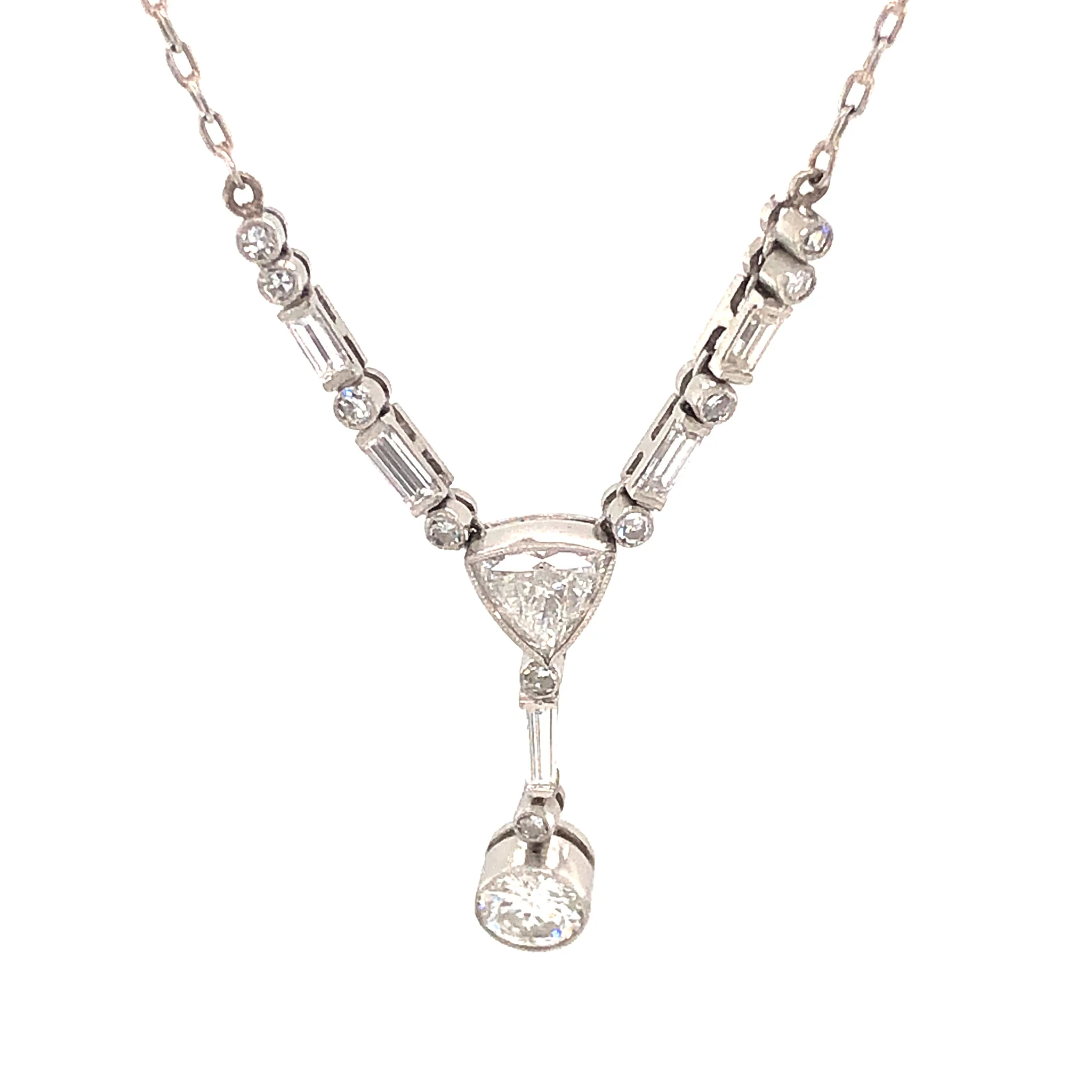 1.53 Various Diamond Cut Necklace in Platinum - Image 2