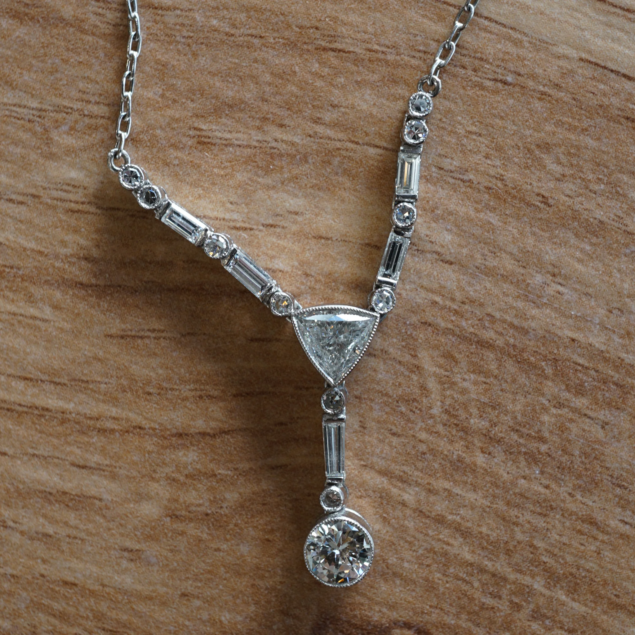 1.53 Various Diamond Cut Necklace in Platinum - Image 3