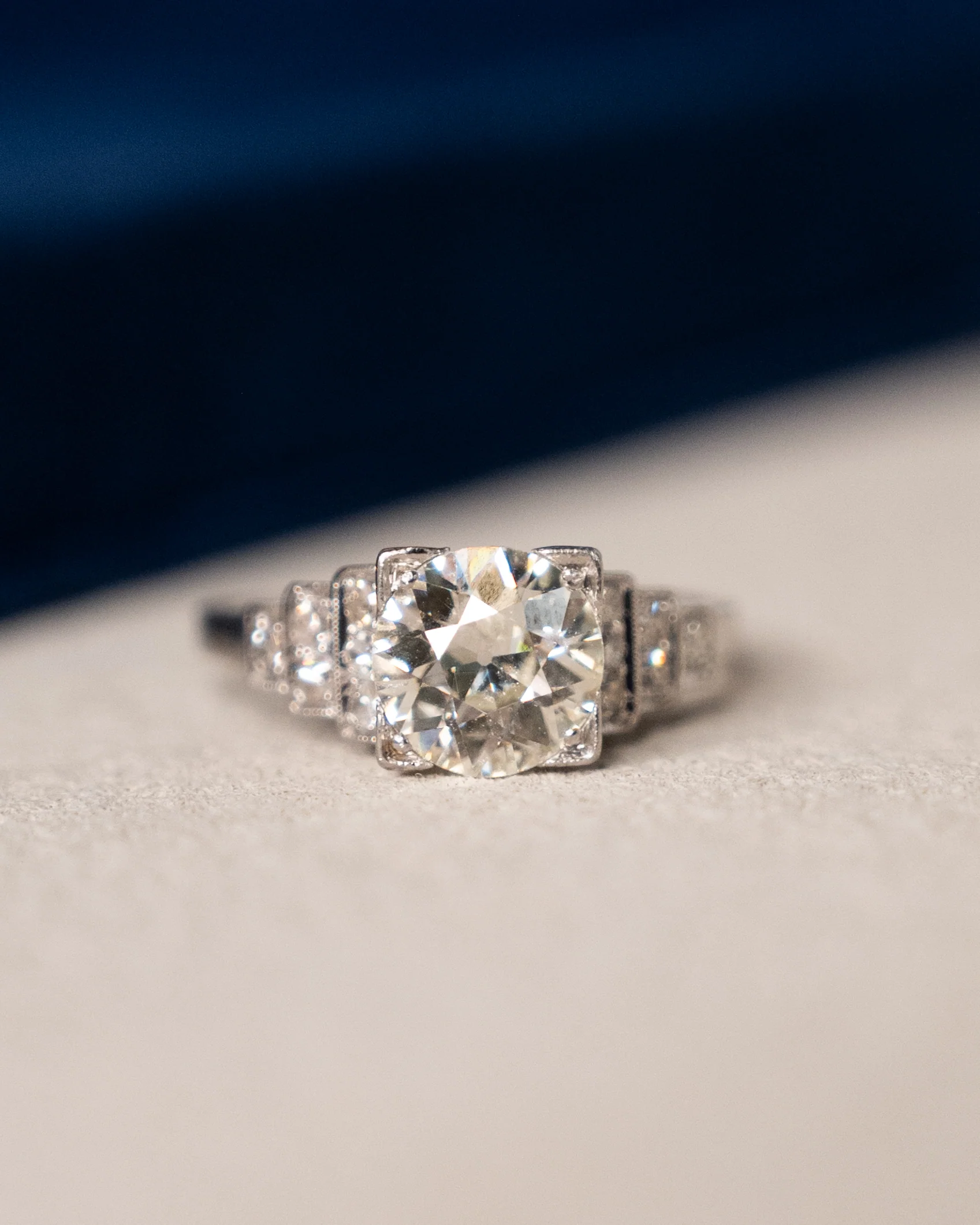 1.53 Vintage GIA Euro Diamond Engagement Ring Platinum - Image 7