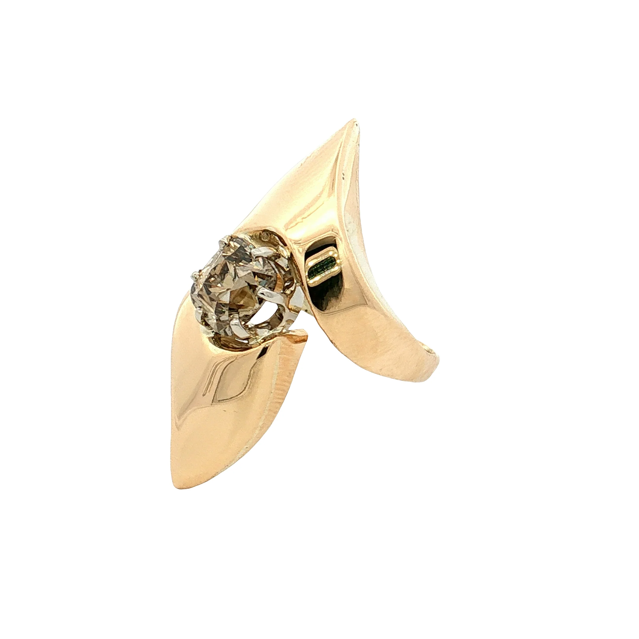 1.54 Antique Cushion Diamond Cocktail Ring 18k - Image 2