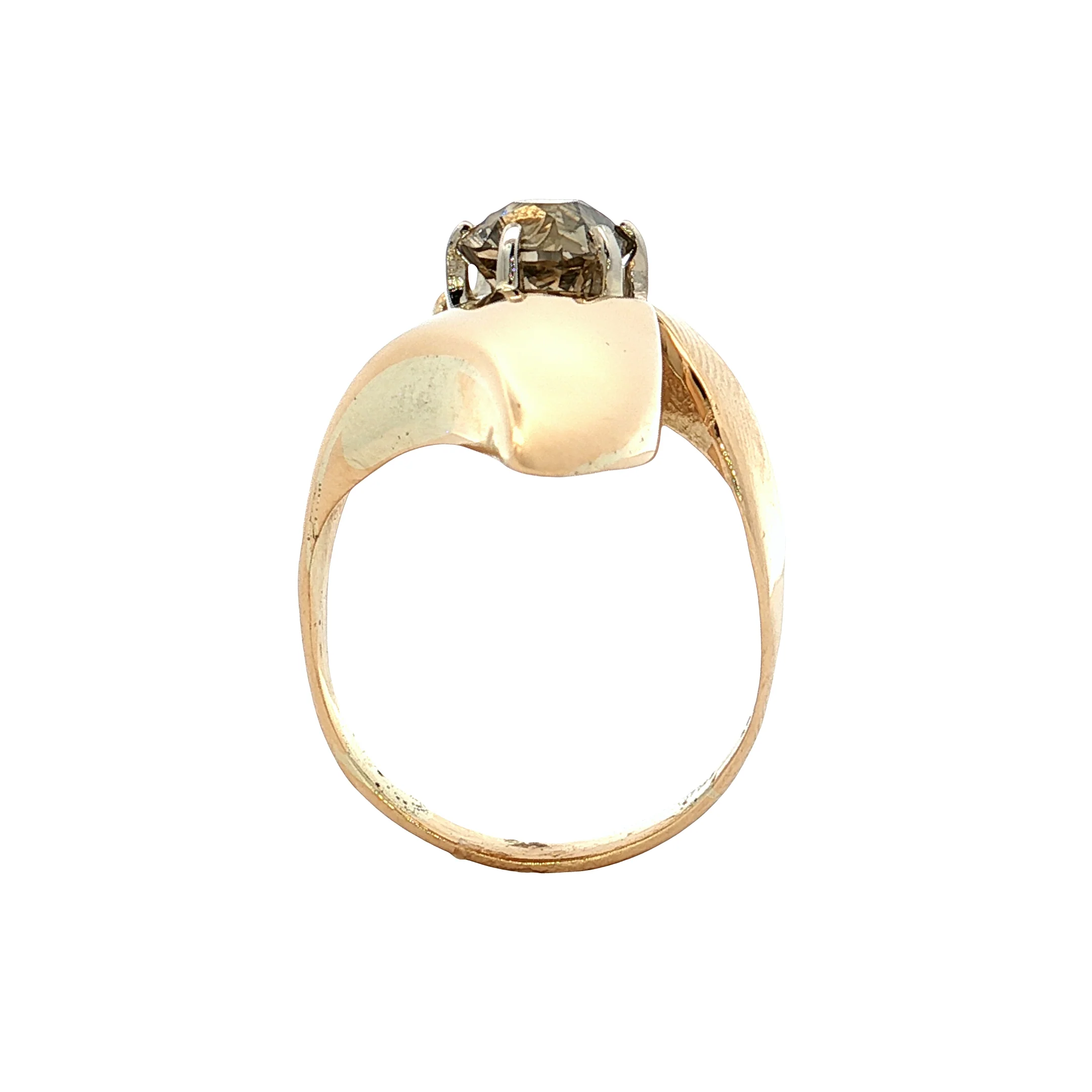1.54 Antique Cushion Diamond Cocktail Ring 18k - Image 4