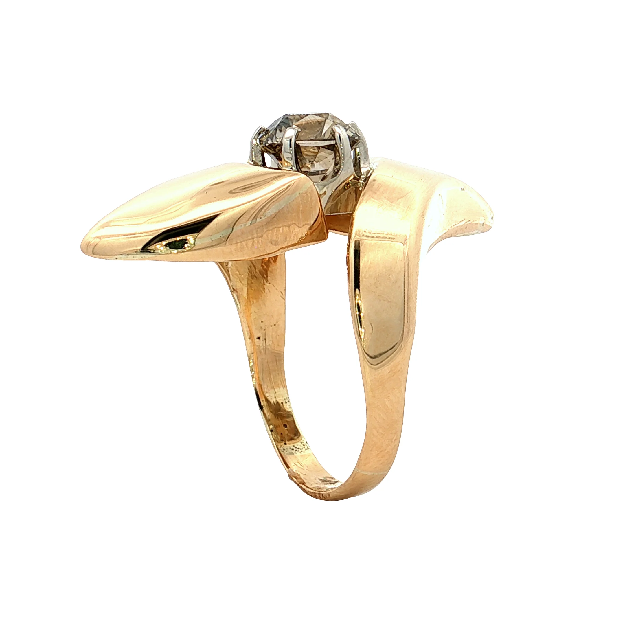 1.54 Antique Cushion Diamond Cocktail Ring 18k - Image 5