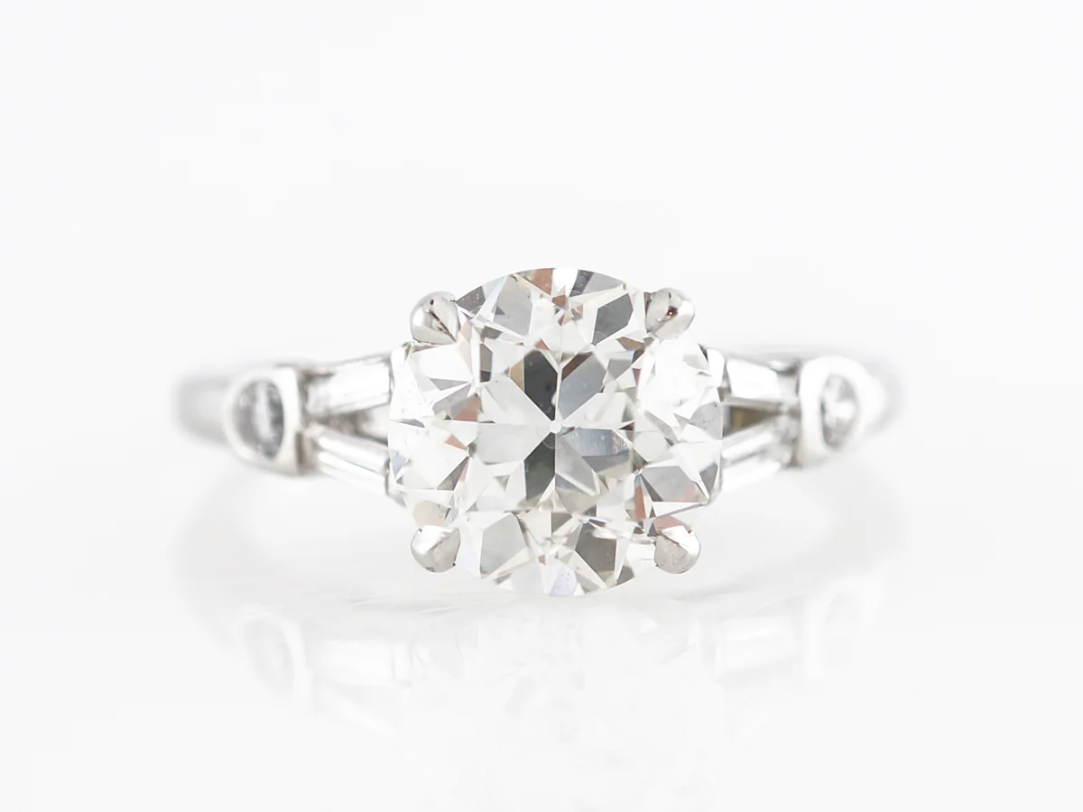1.54 Old European Diamond Engagement Ring in Platinum