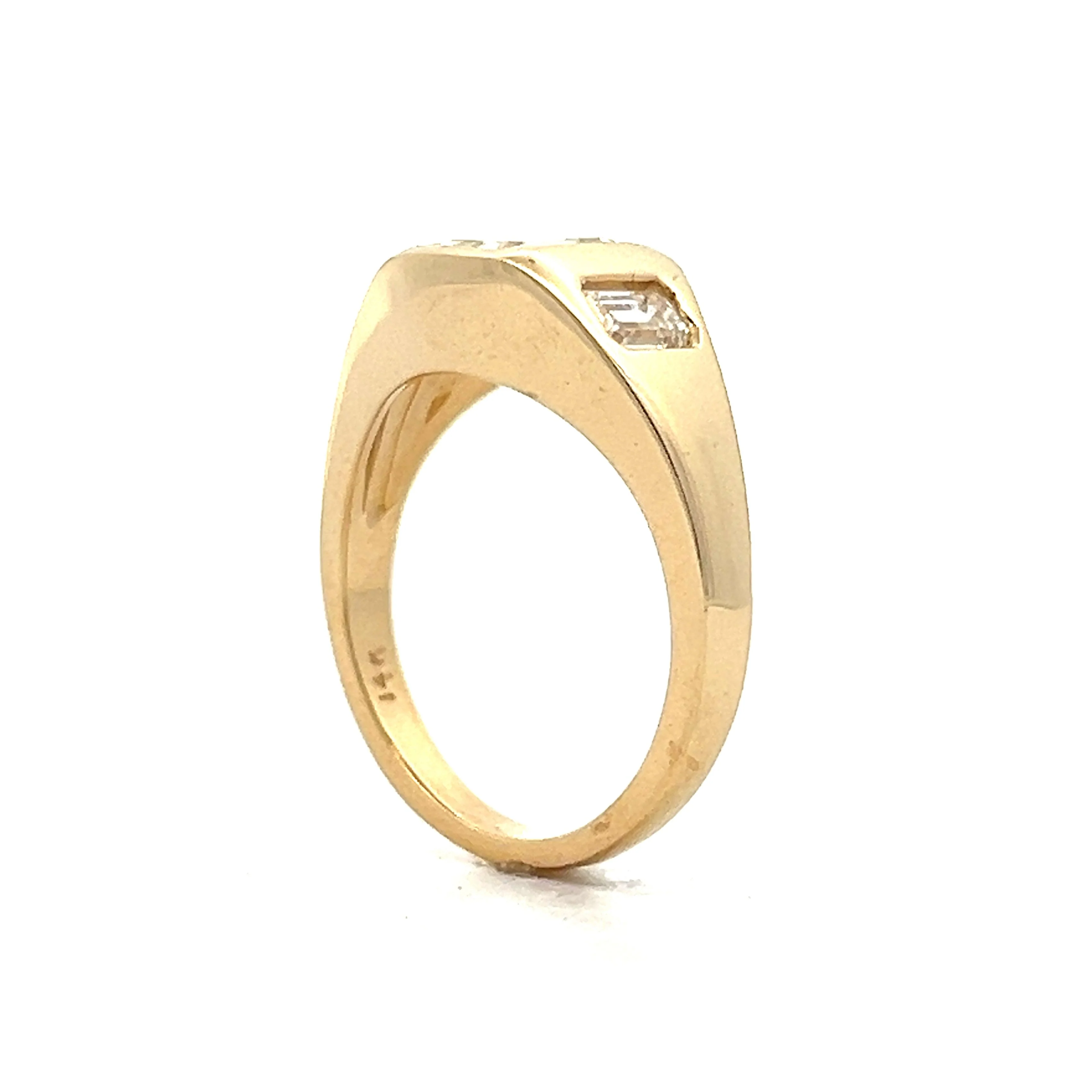 1.55 Emerald Cut Diamond Engagement Ring in Yellow Gold - Image 5