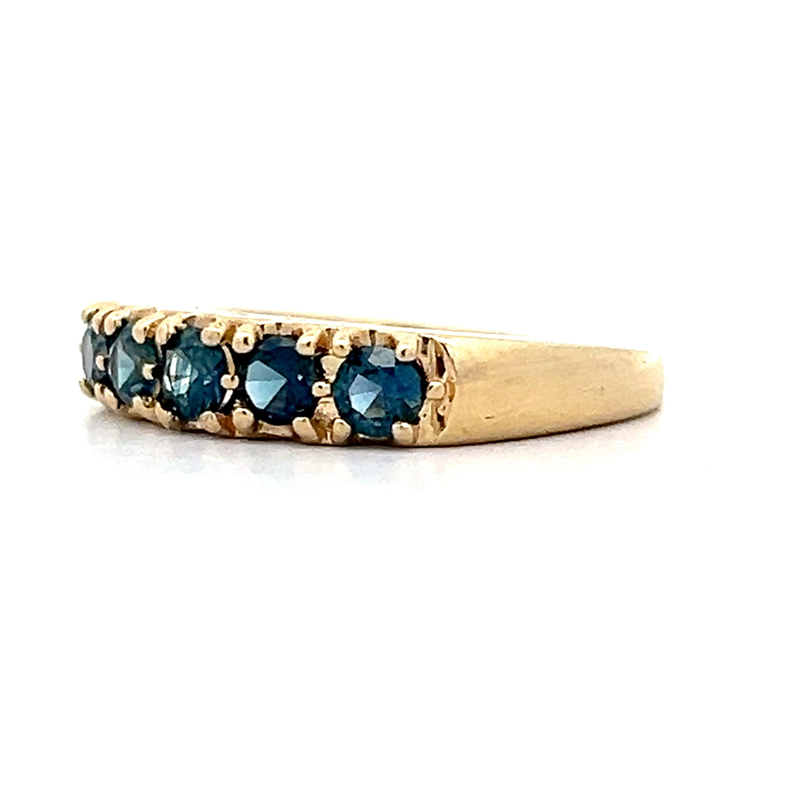 1.55 Five Stone Sapphire Stacking Band in 14k - Image 2