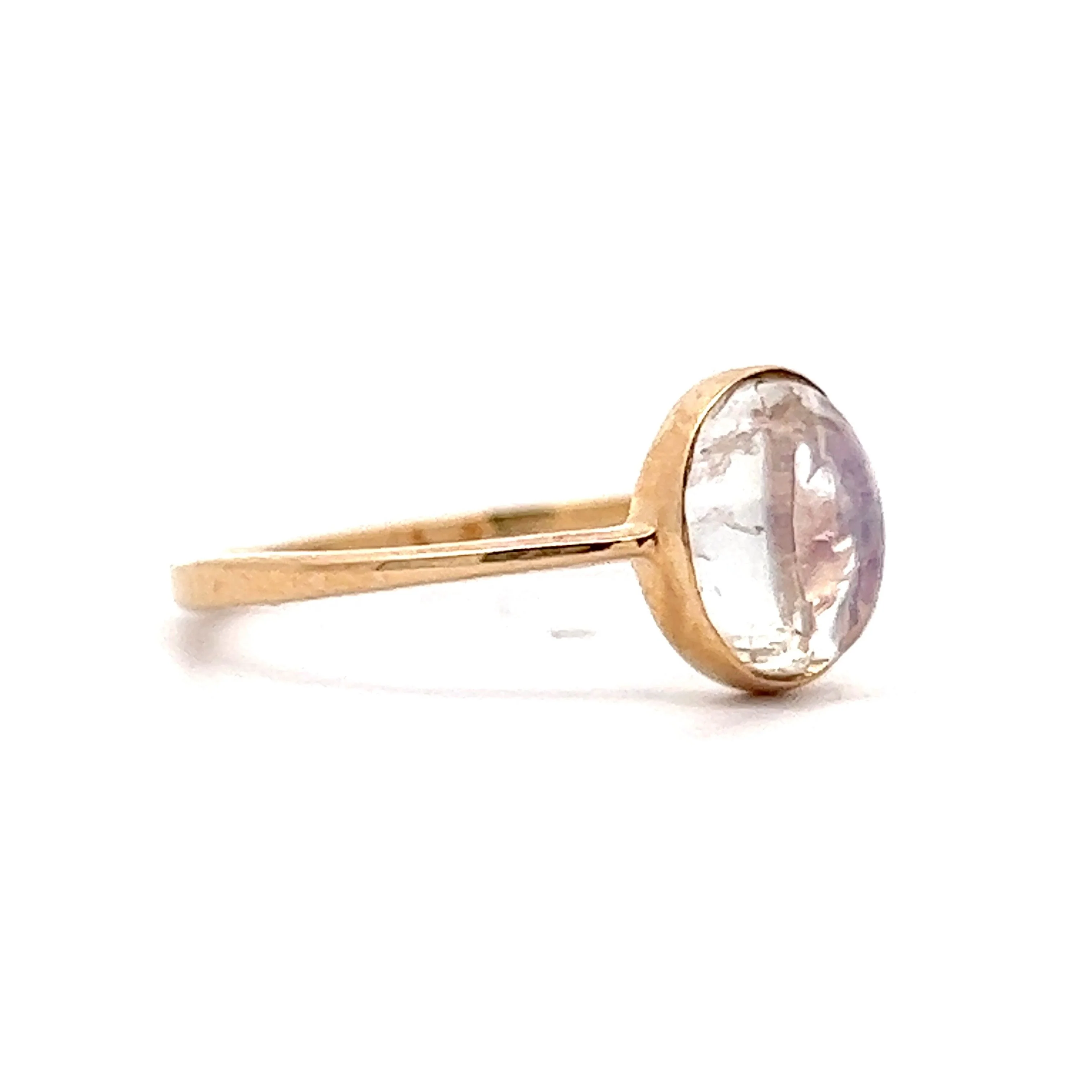 1.55 Moonstone Cabochon Ring Yellow Gold - Image 3
