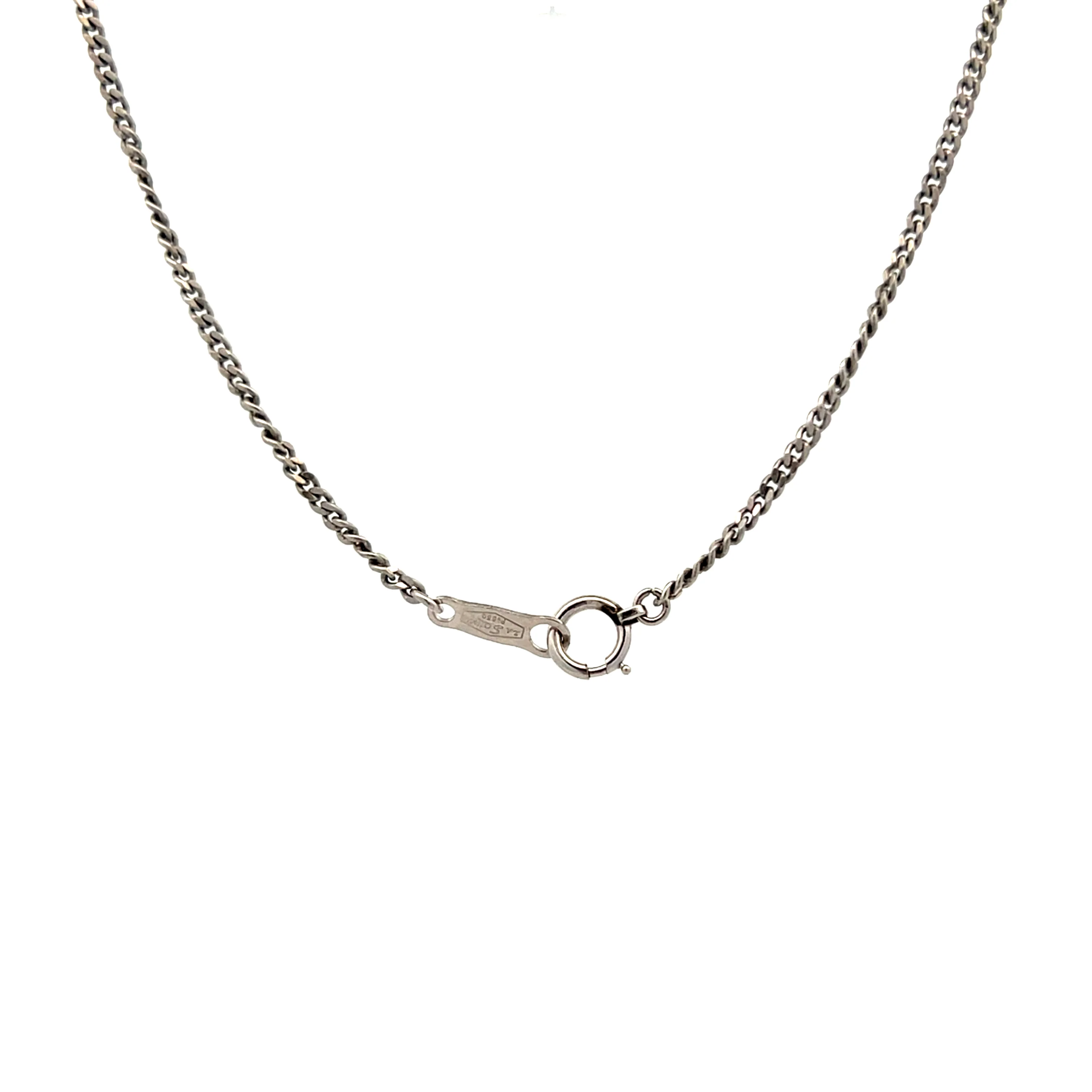 1.56 Blue Sapphire & Diamond Pendant Necklace in Platinum - Image 4