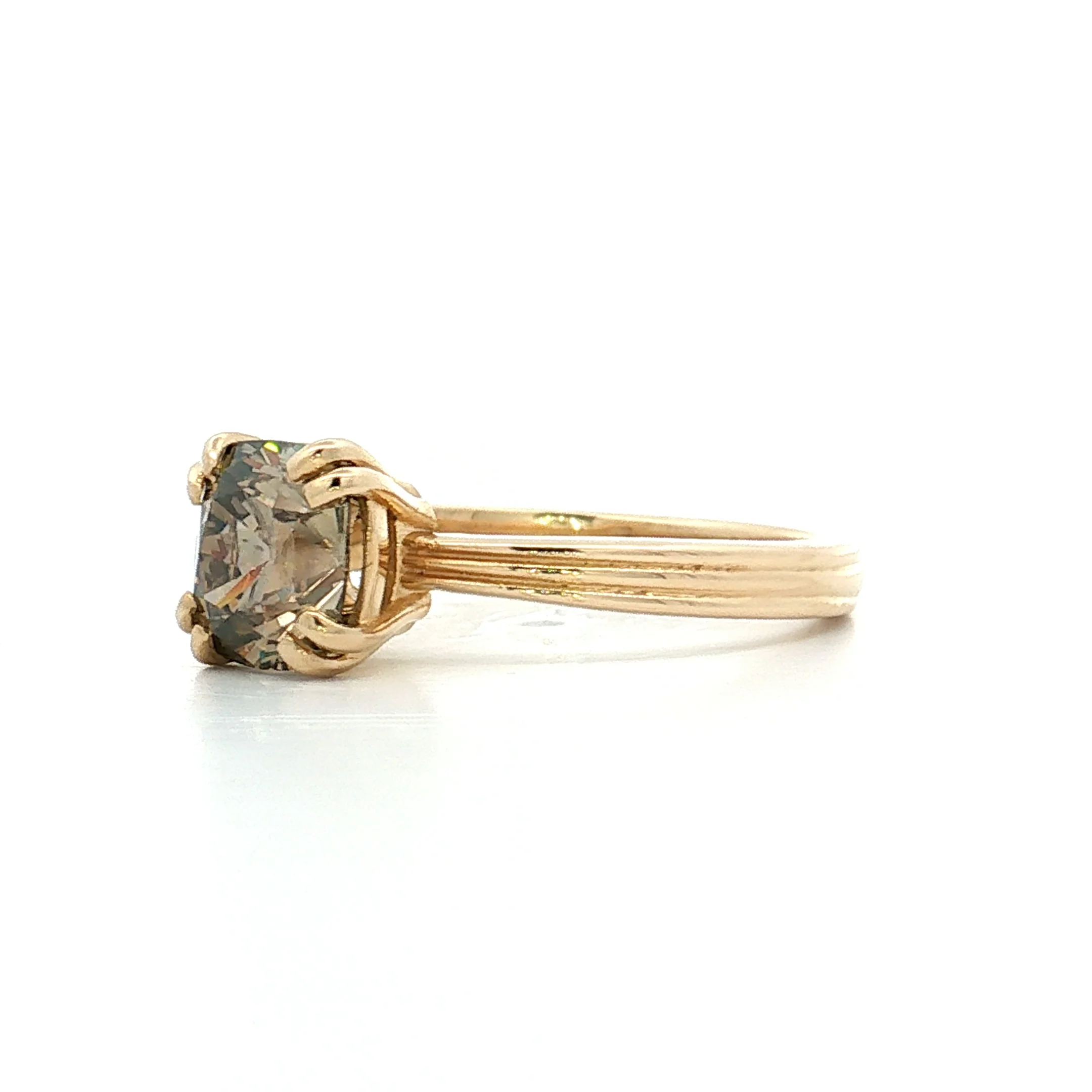 1.59 Old Mine Cushion Diamond Engagement Ring 14k - Image 2