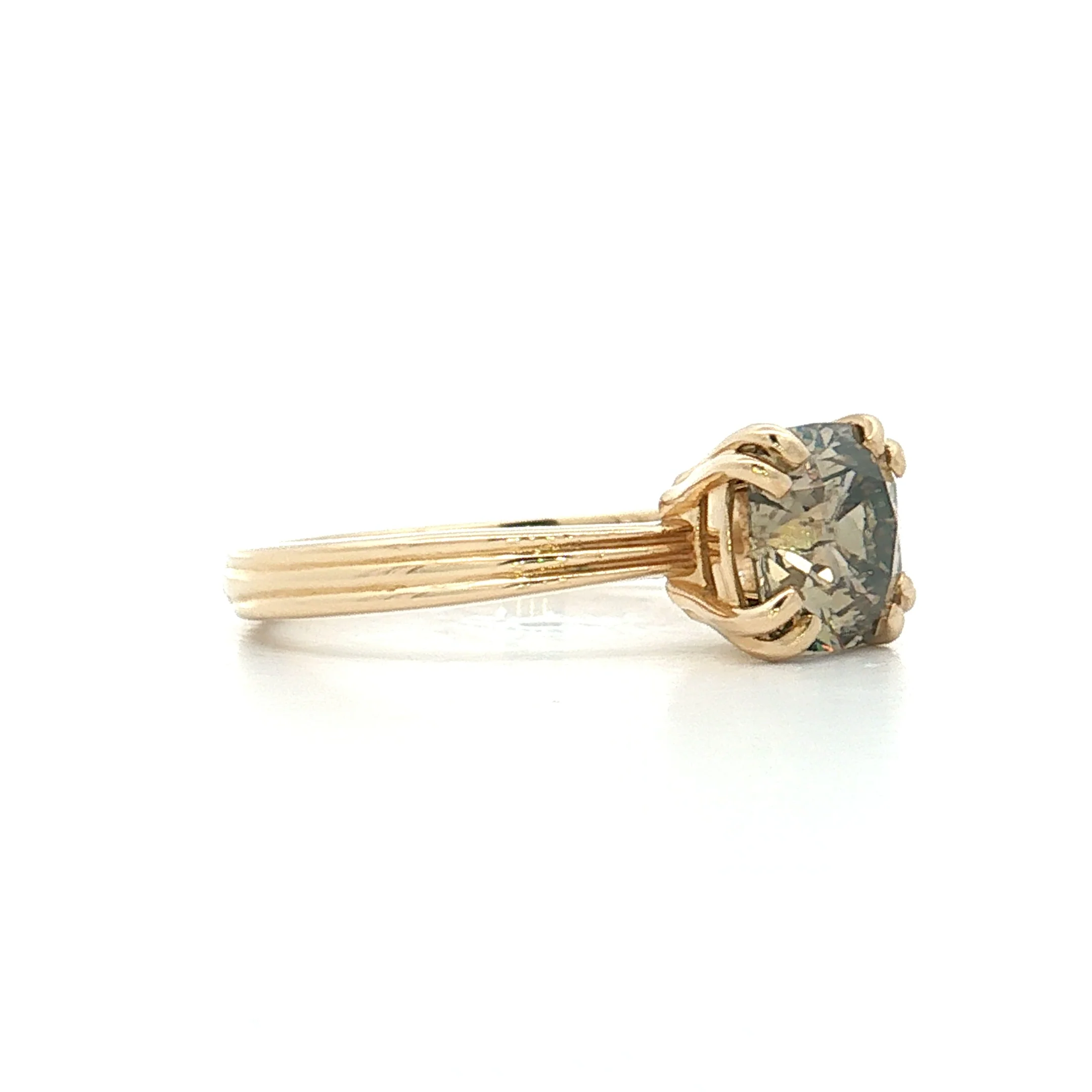 1.59 Old Mine Cushion Diamond Engagement Ring 14k - Image 3