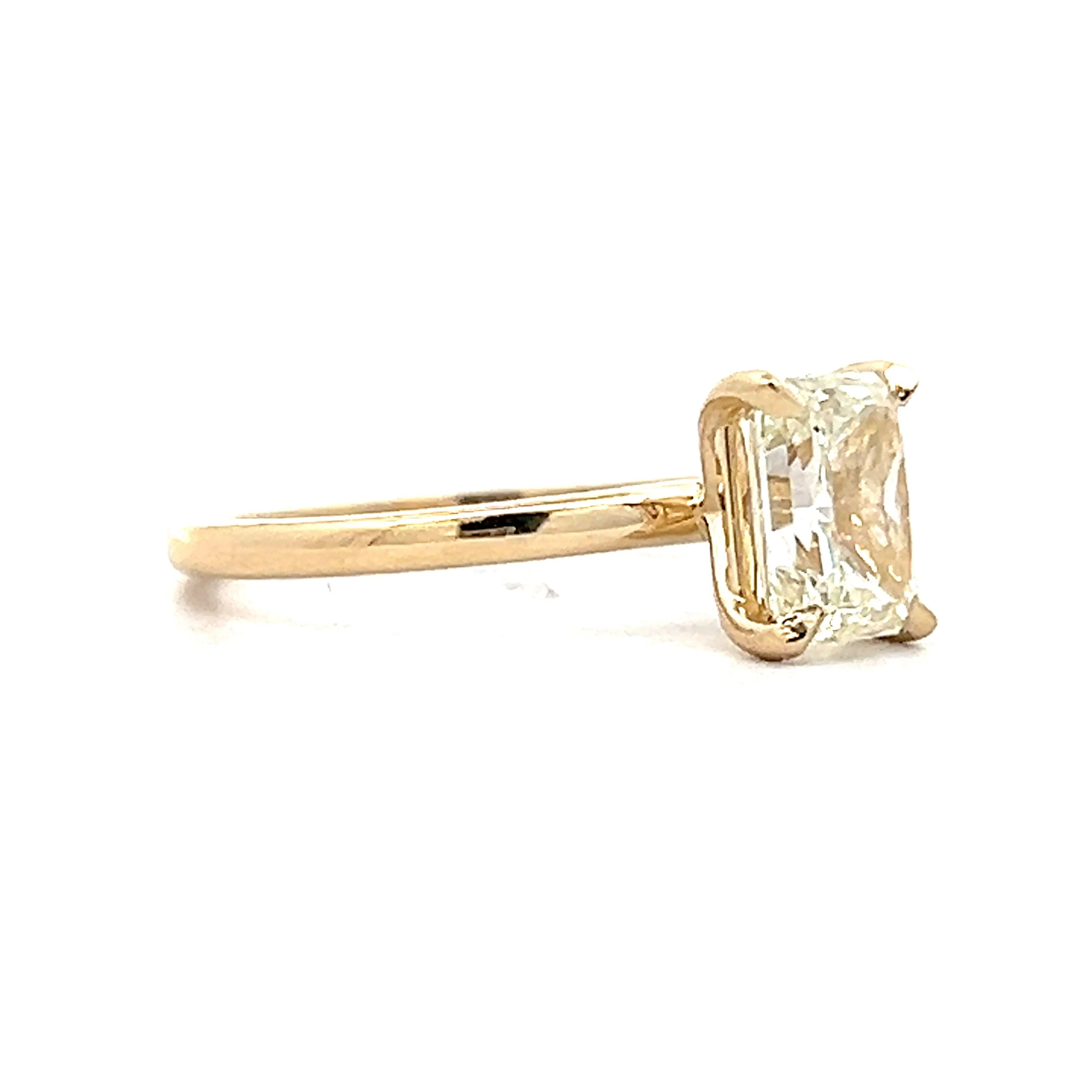 1.59 Radiant Diamond Engagement Ring in 14k Yellow Gold - Image 3