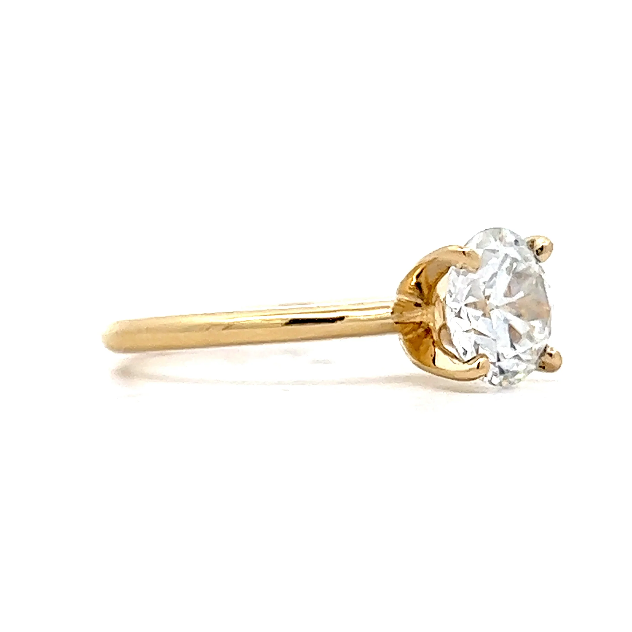 1.59 Transitional Diamond Solitaire Engagement Ring in Yellow Gold - Image 3