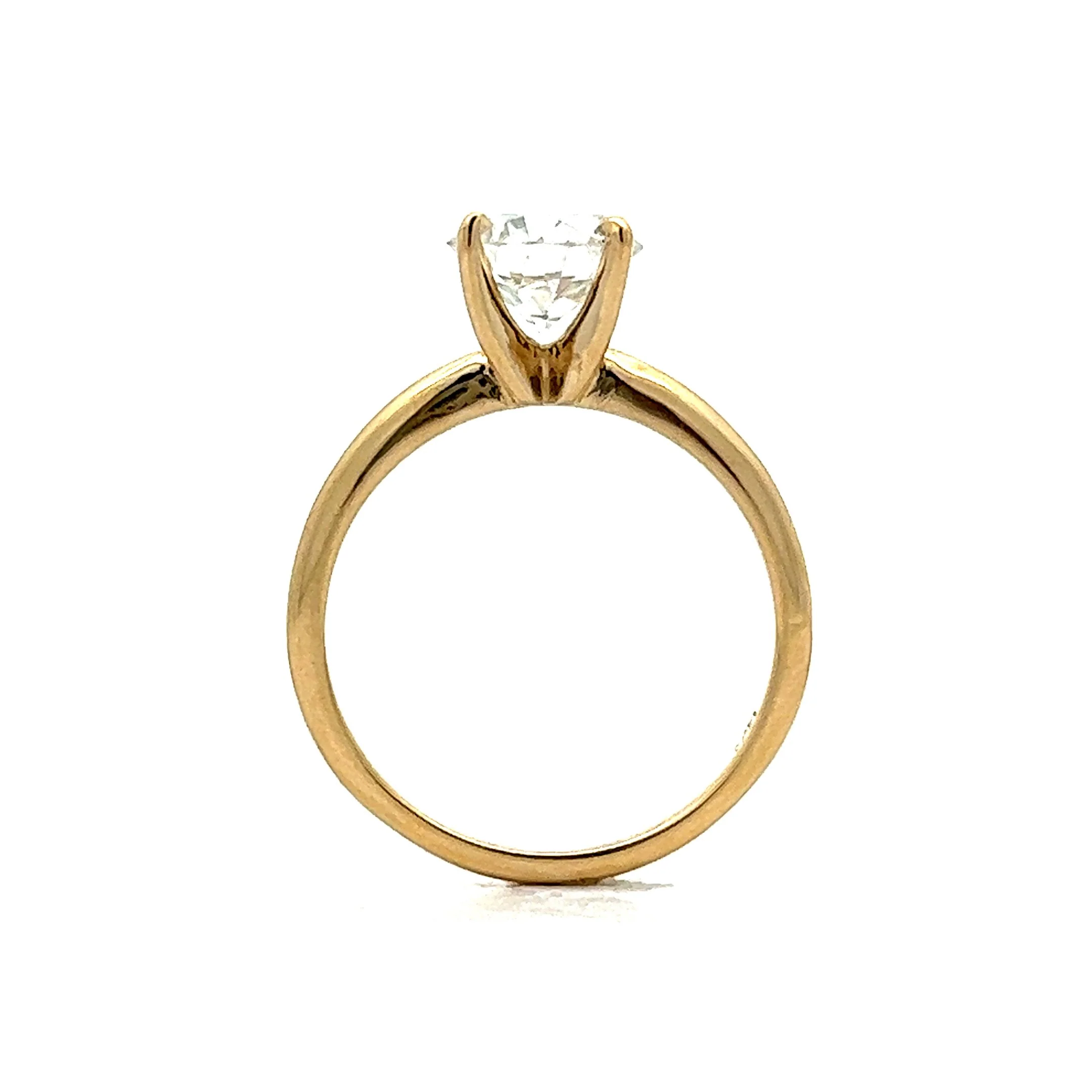 1.59 Transitional Diamond Solitaire Engagement Ring in Yellow Gold - Image 4