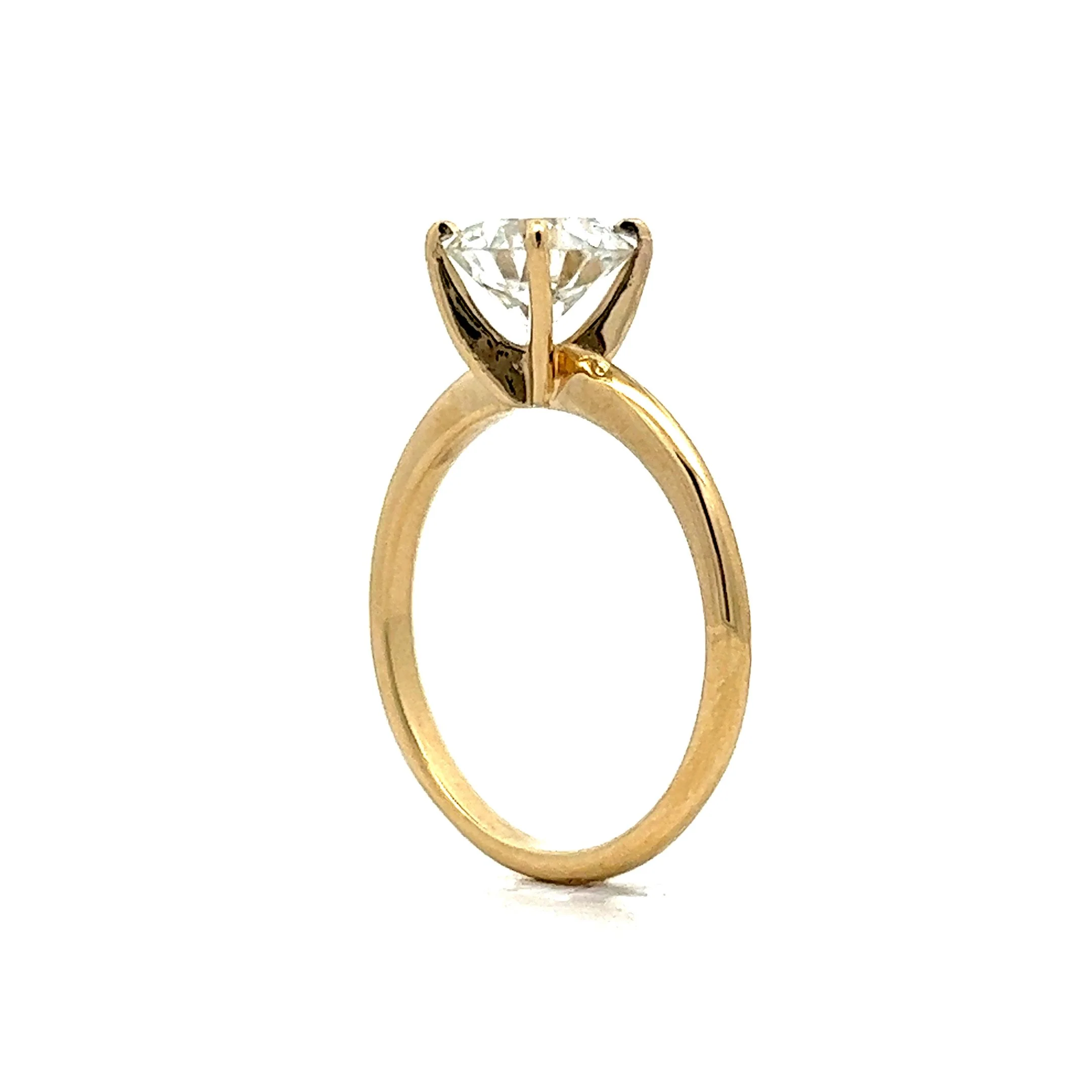 1.59 Transitional Diamond Solitaire Engagement Ring in Yellow Gold - Image 5