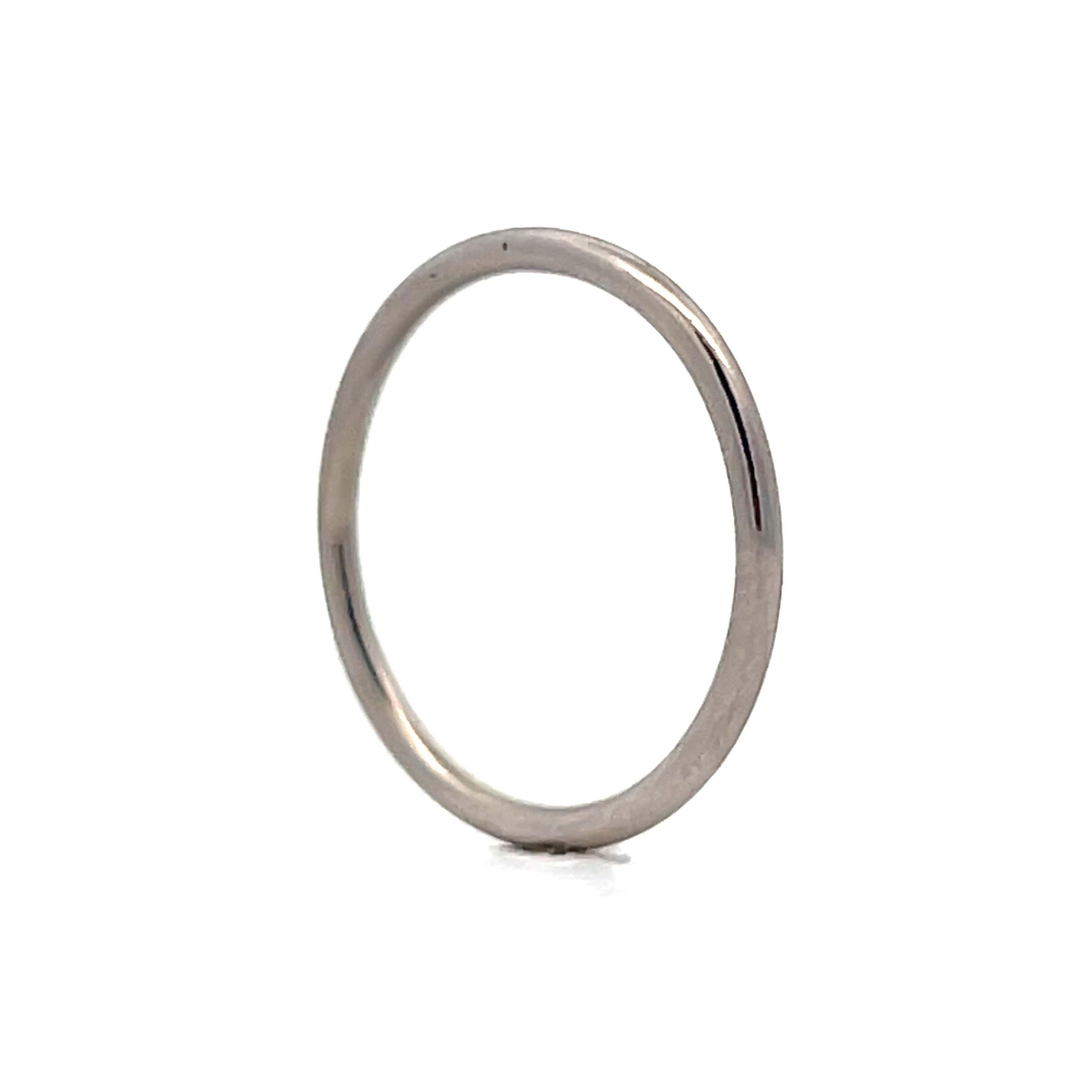 1.5mm Classic Half Round Wedding Band in Platinum - Image 5