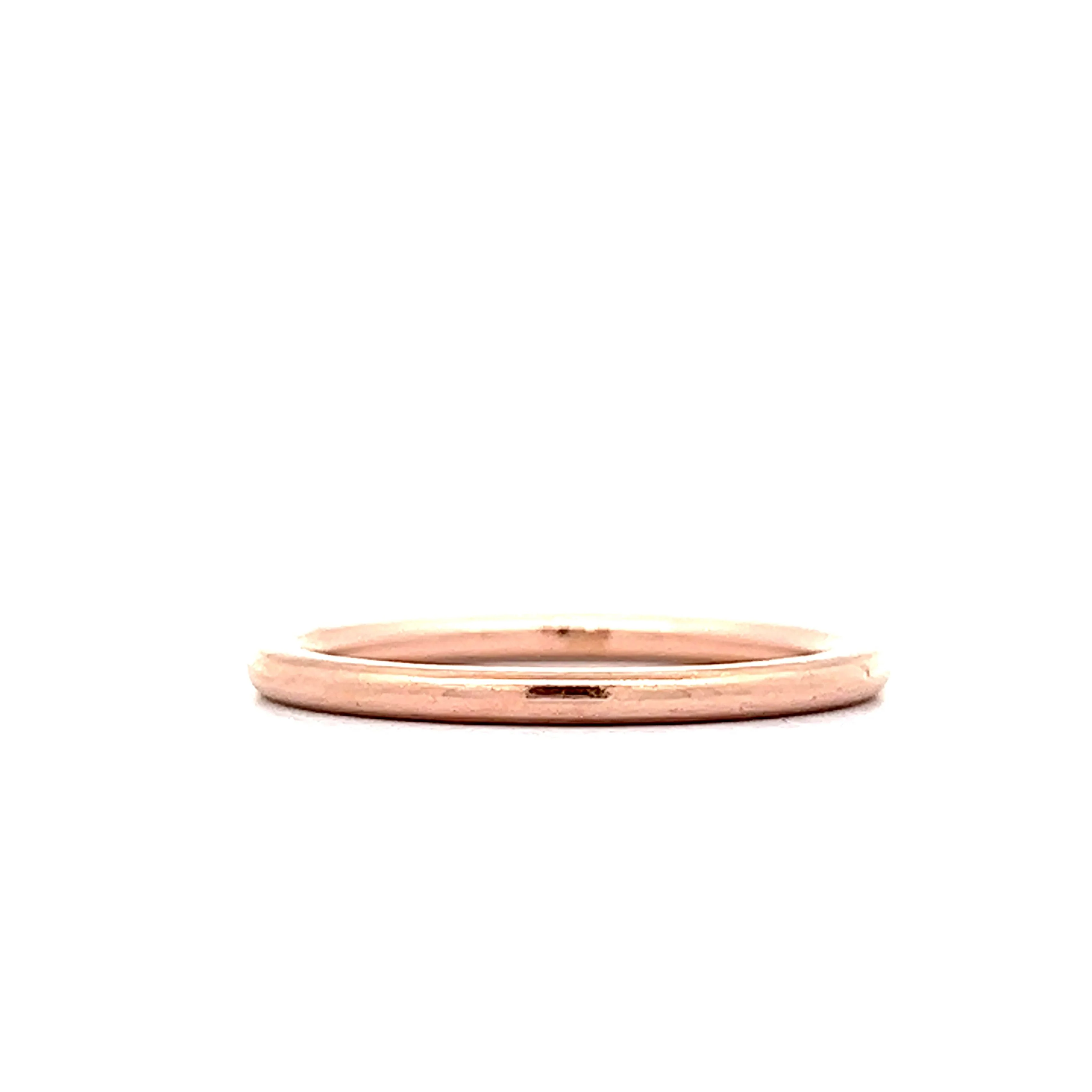 1.5mm Wedding Band in 14k Rose Gold - Image 2