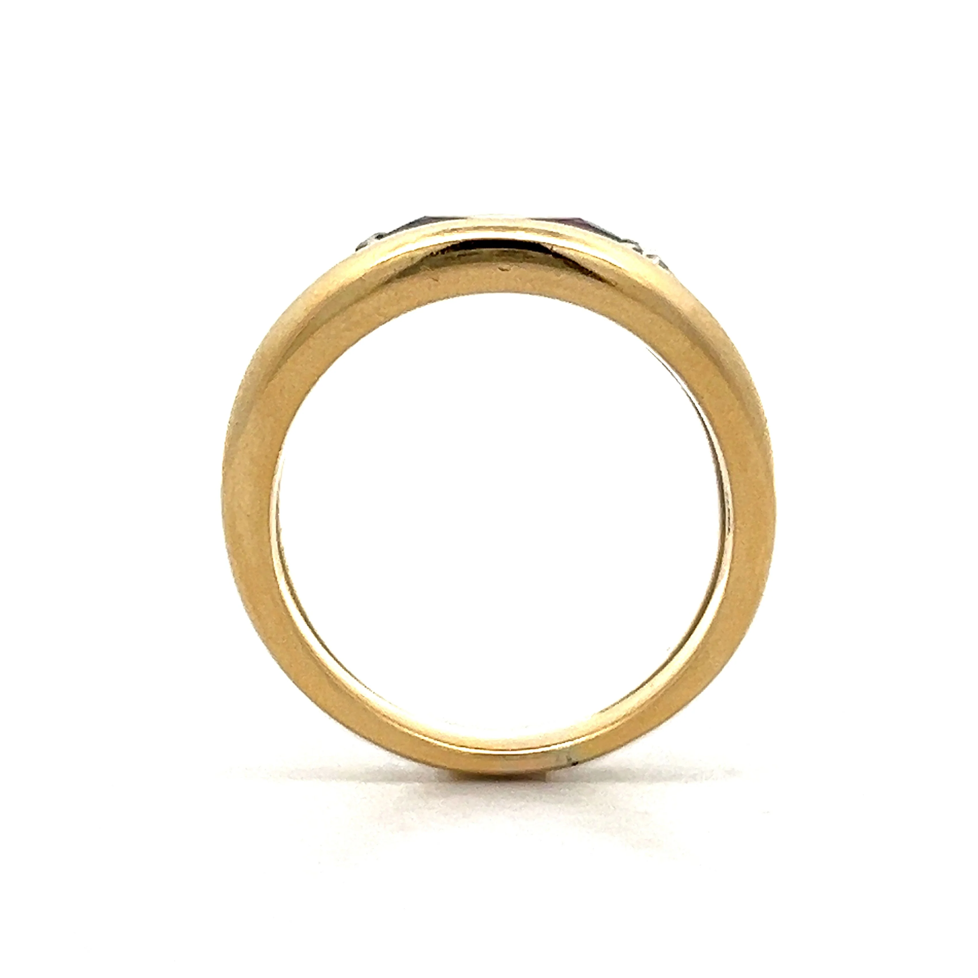 1.60 Ruby & Diamond Cocktail Ring in 18k Yellow Gold - Image 4