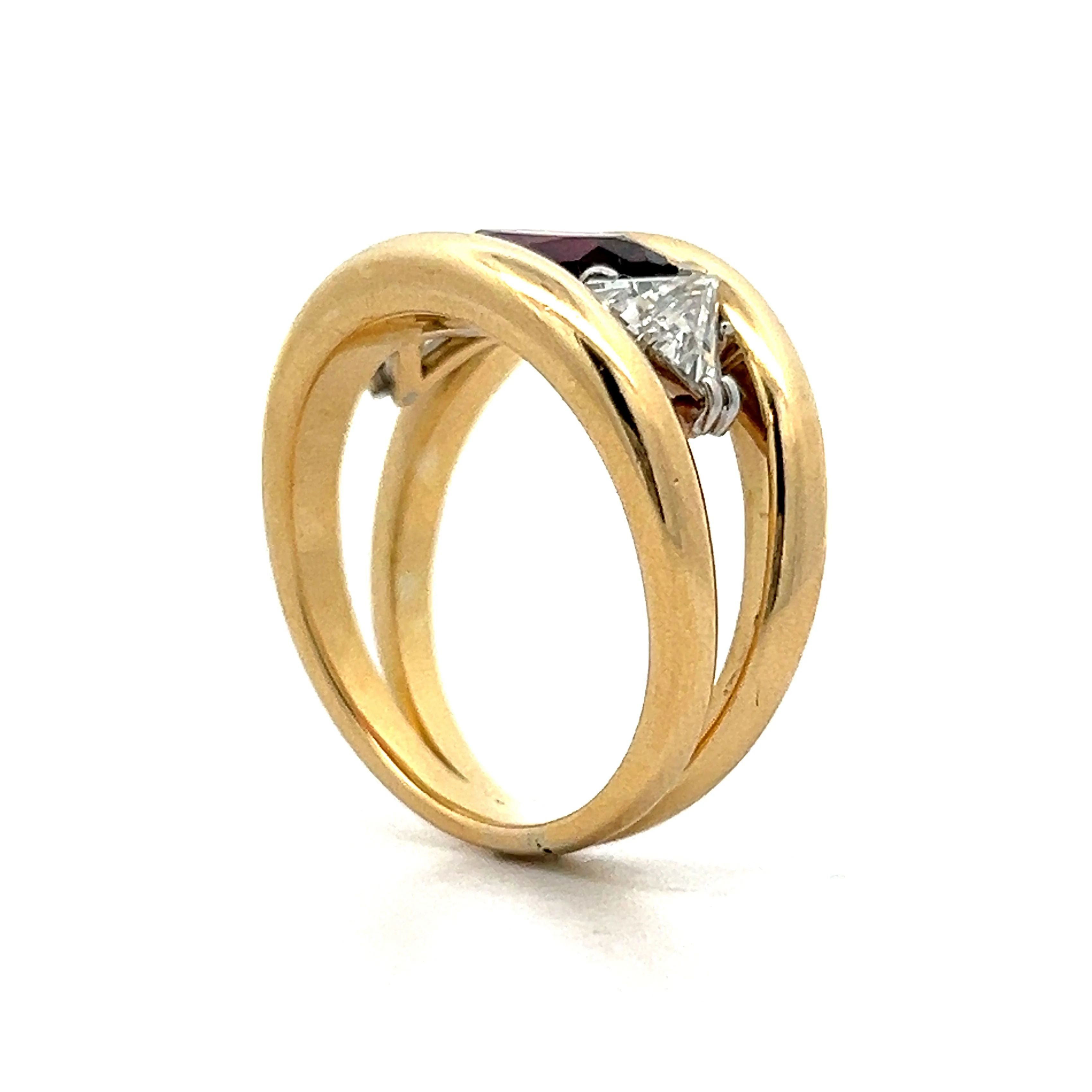 1.60 Ruby & Diamond Cocktail Ring in 18k Yellow Gold - Image 5