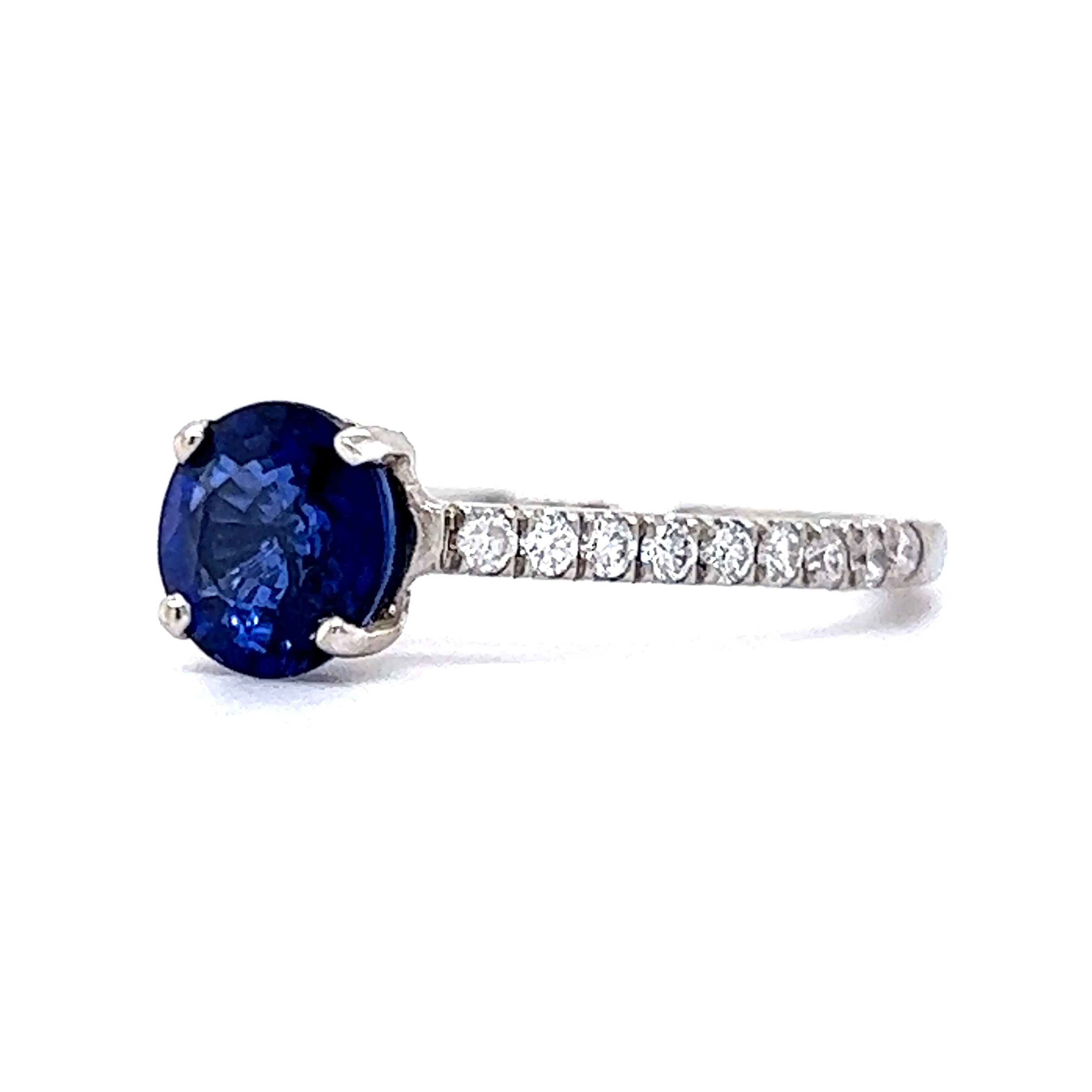 1.60 Sapphire & Diamond Engagement Ring in Platinum - Image 2
