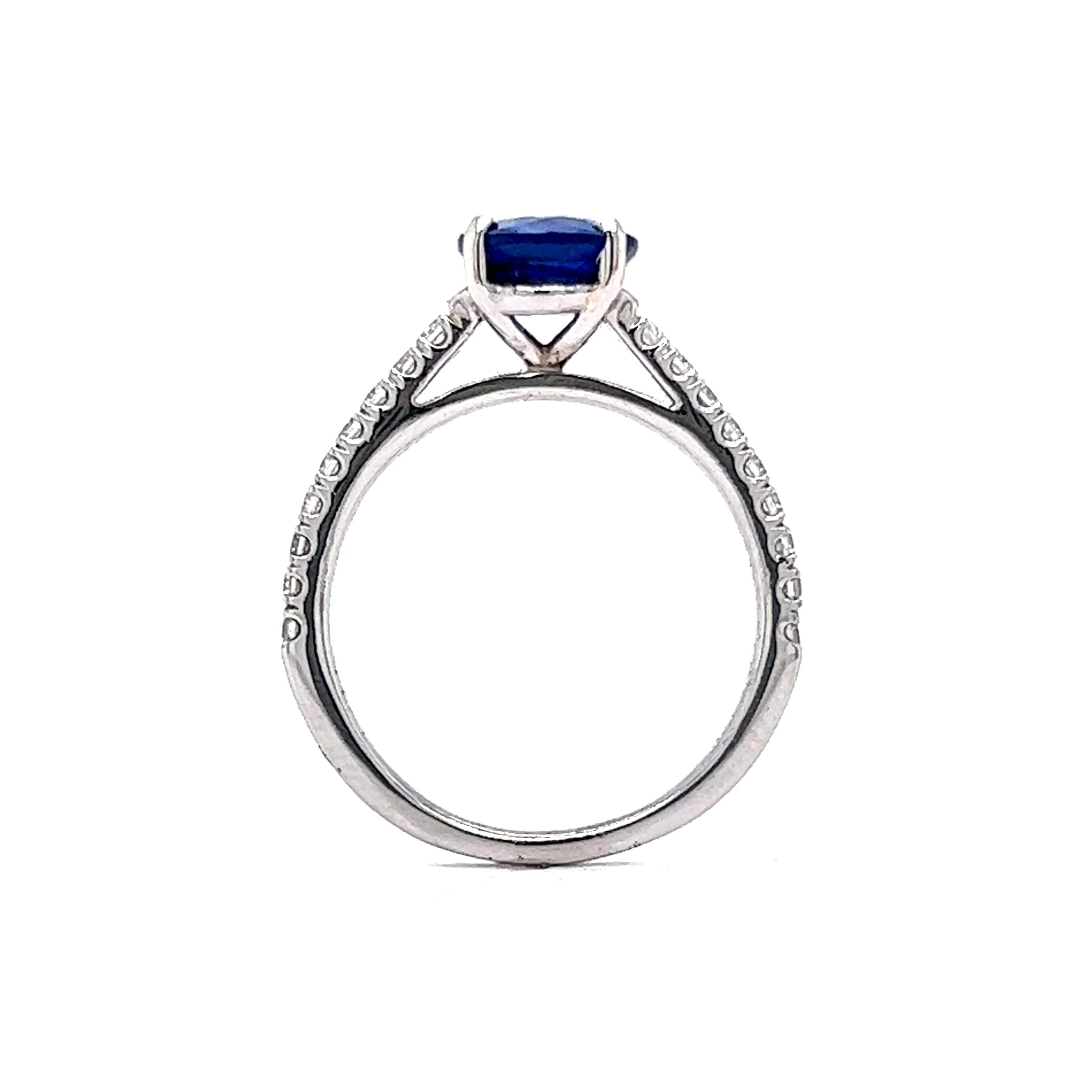 1.60 Sapphire & Diamond Engagement Ring in Platinum - Image 4