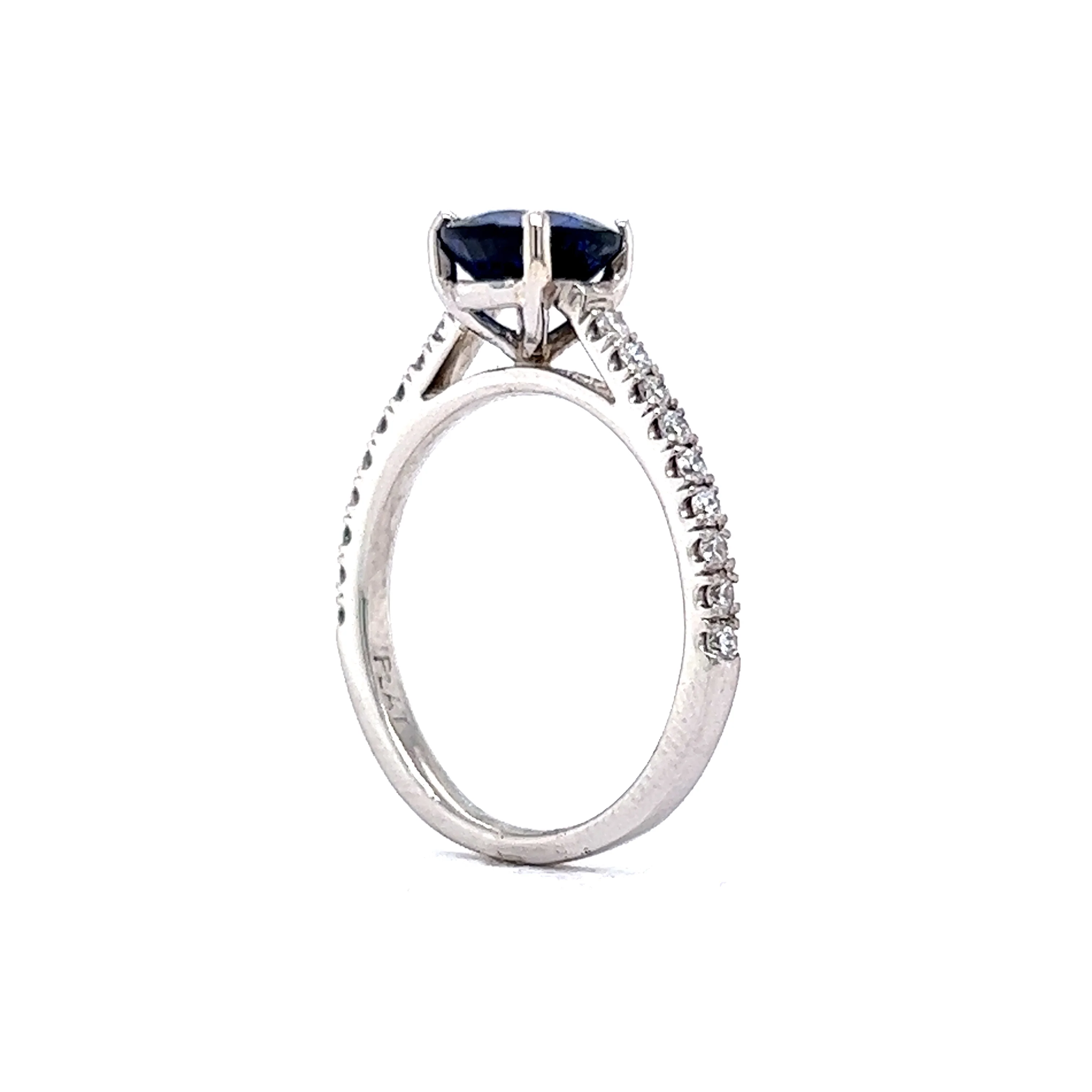 1.60 Sapphire & Diamond Engagement Ring in Platinum - Image 5