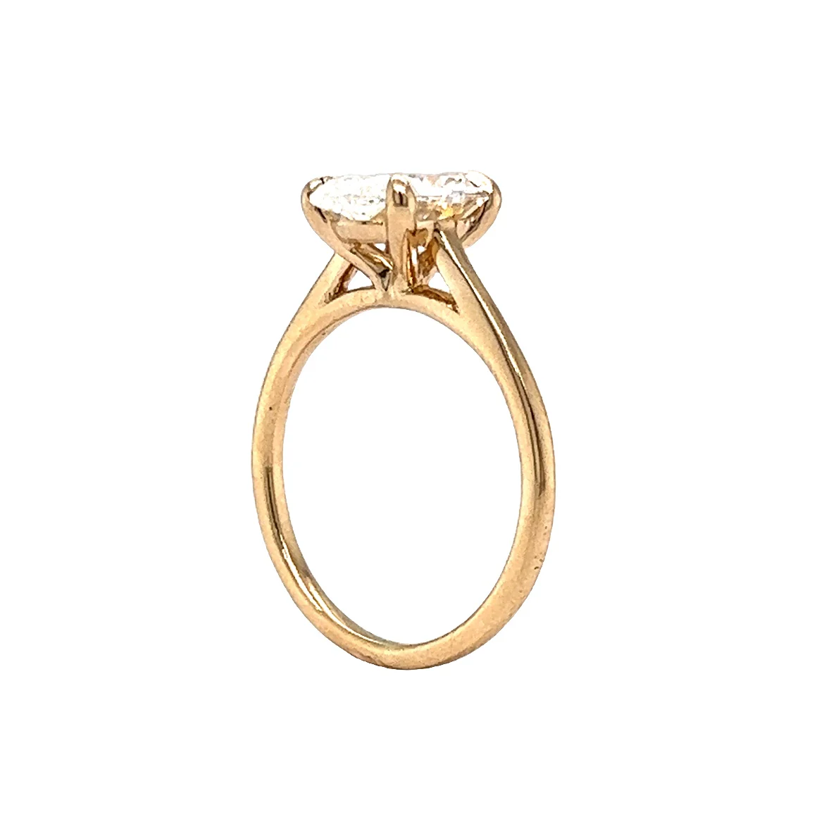 1.62 Oval Diamond Solitaire Engagement Ring in 14k Yellow Gold - Image 5