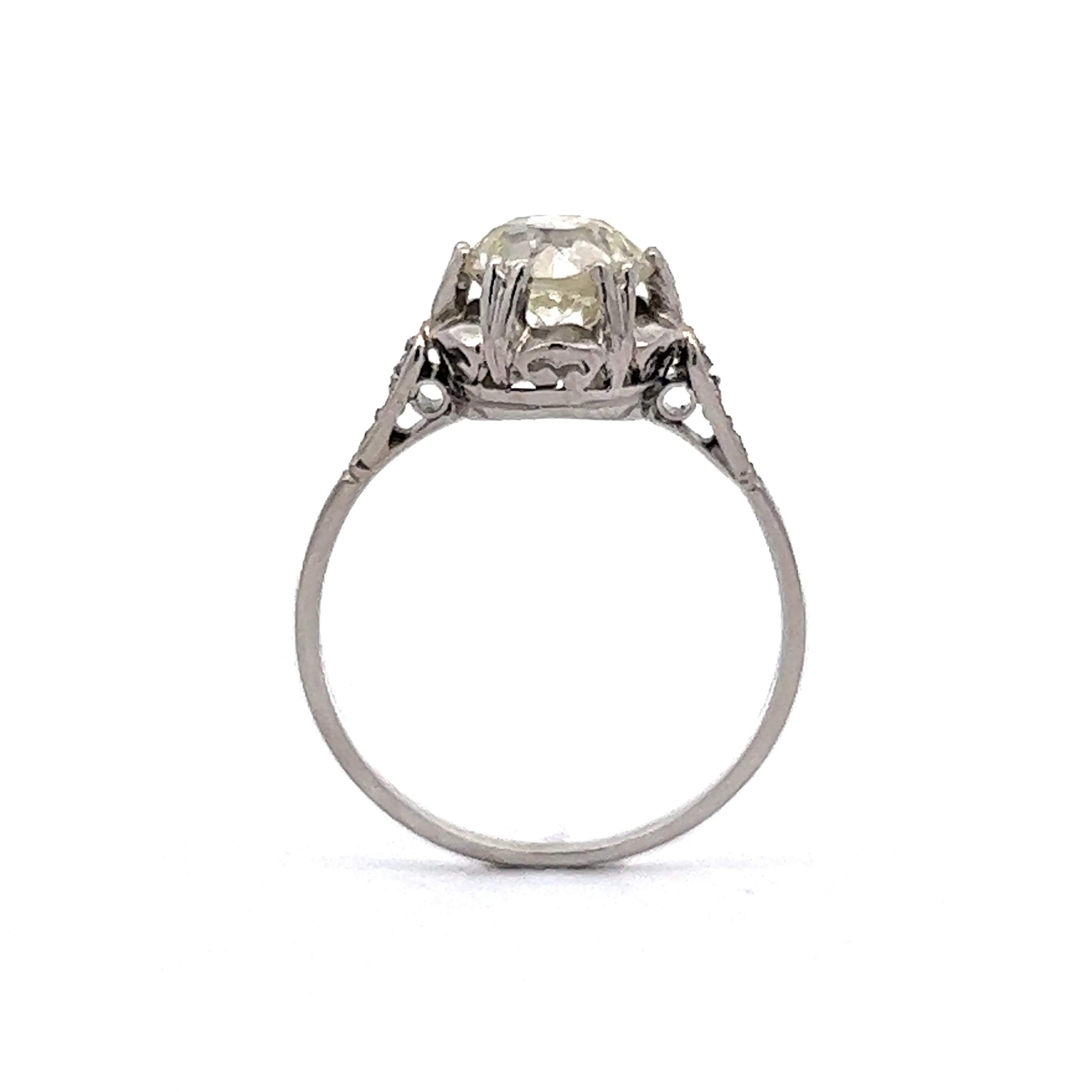 1.63 Vintage Art Deco Engagement Ring in Platinum - Image 4