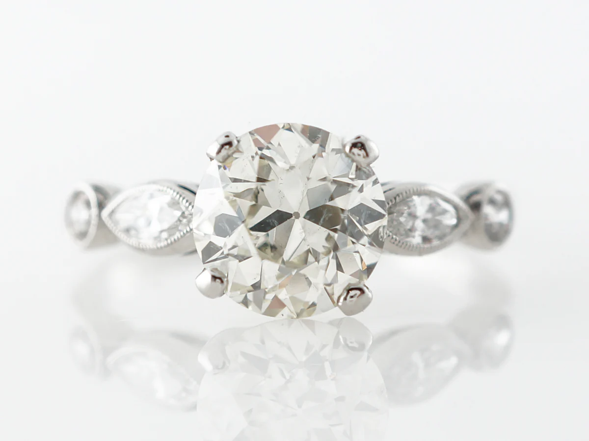 1.65 Old European Diamond Engagement Ring in Platinum