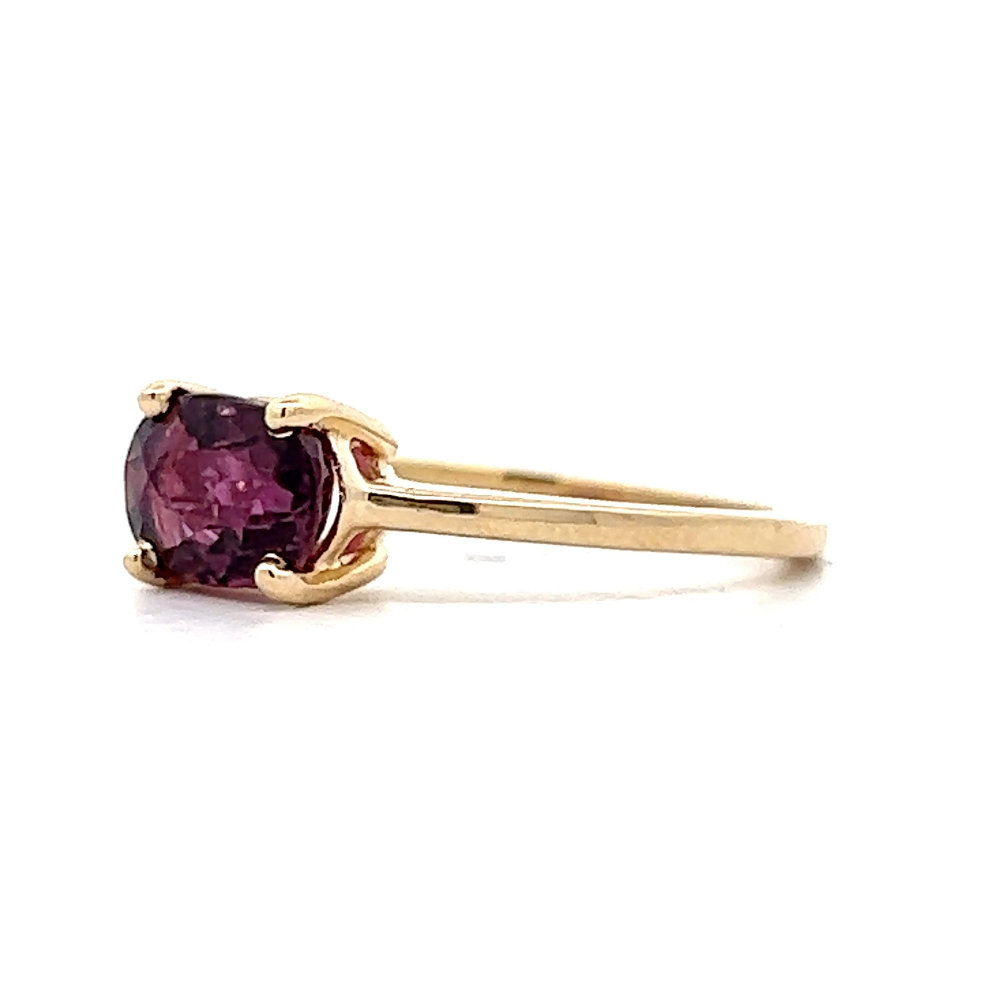 1.65 Pink Tourmaline Stacking Ring in 14k Yellow Gold - Image 2