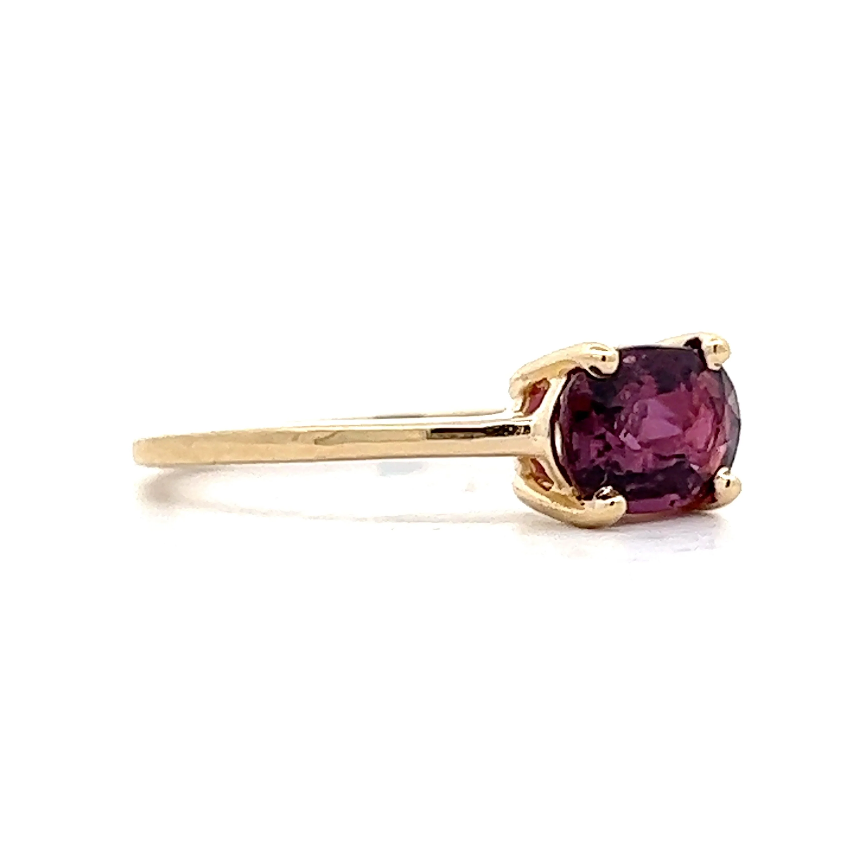 1.65 Pink Tourmaline Stacking Ring in 14k Yellow Gold - Image 3