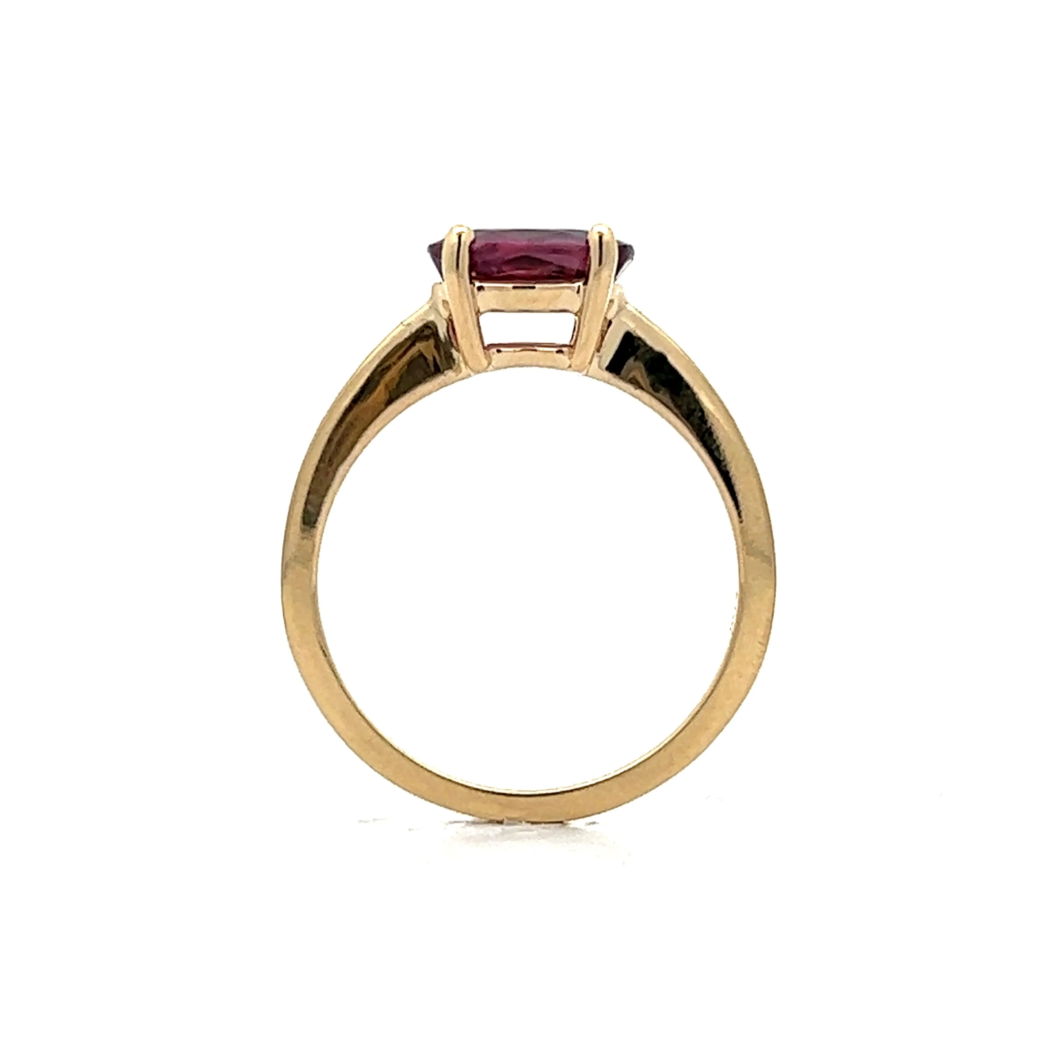1.65 Pink Tourmaline Stacking Ring in 14k Yellow Gold - Image 4