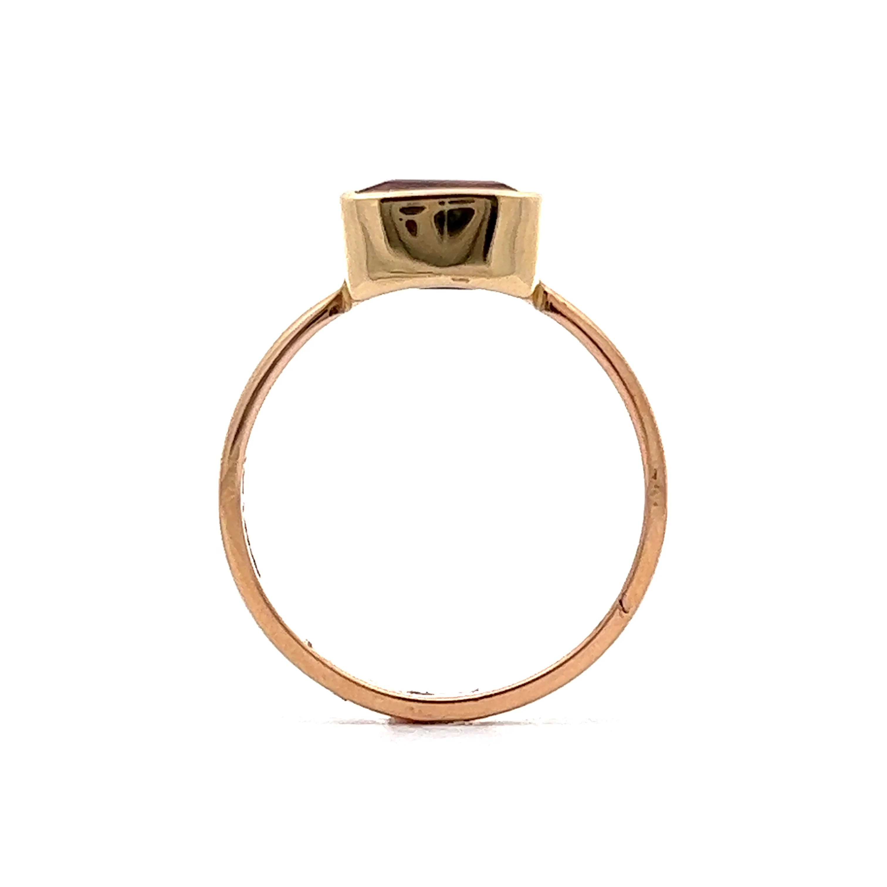 1.65 Pink Tourmaline Stacking Ring in 14k Yellow Gold - Image 4