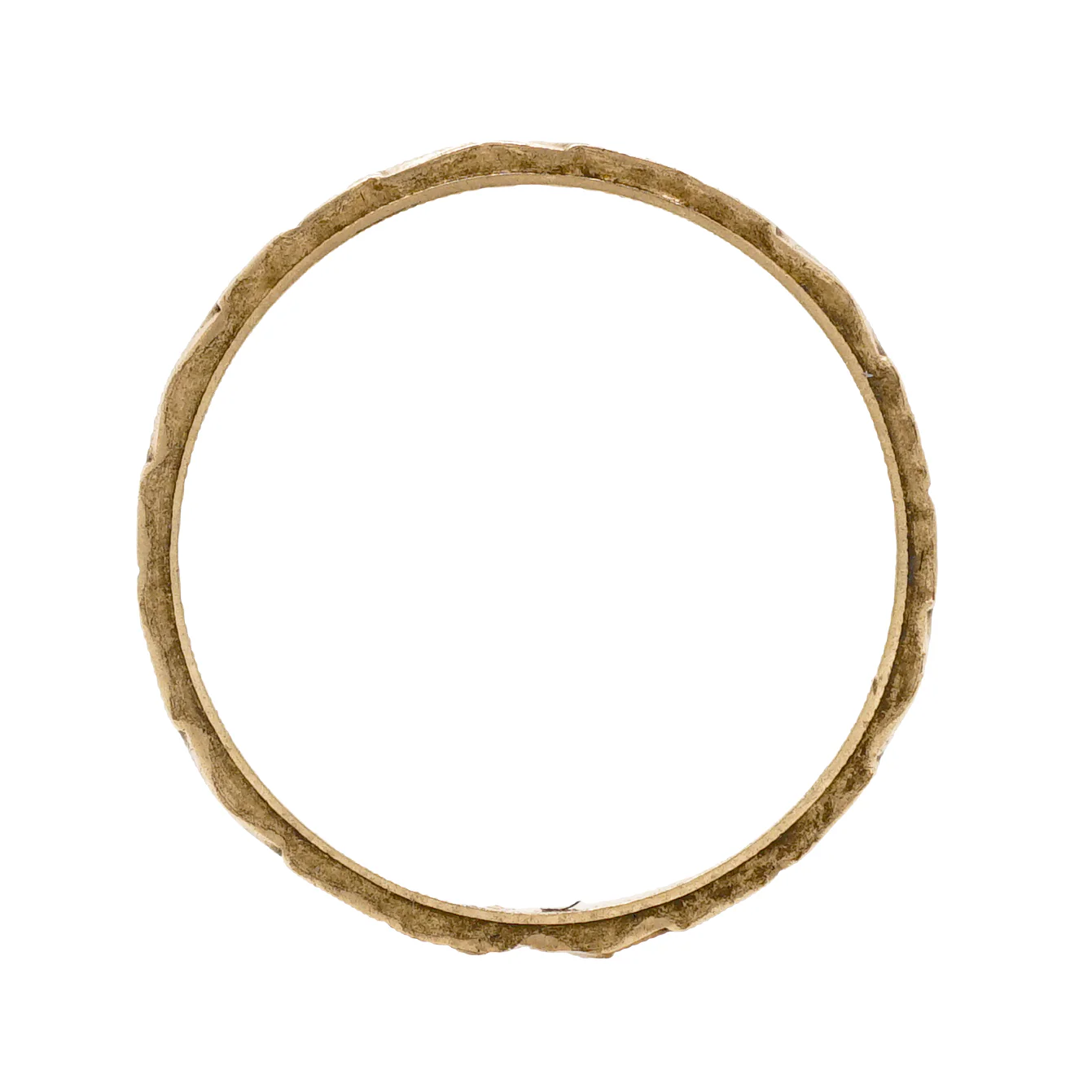1.65mm Art Deco Engraved Wedding Band in 14k Yellow Gold - Image 3