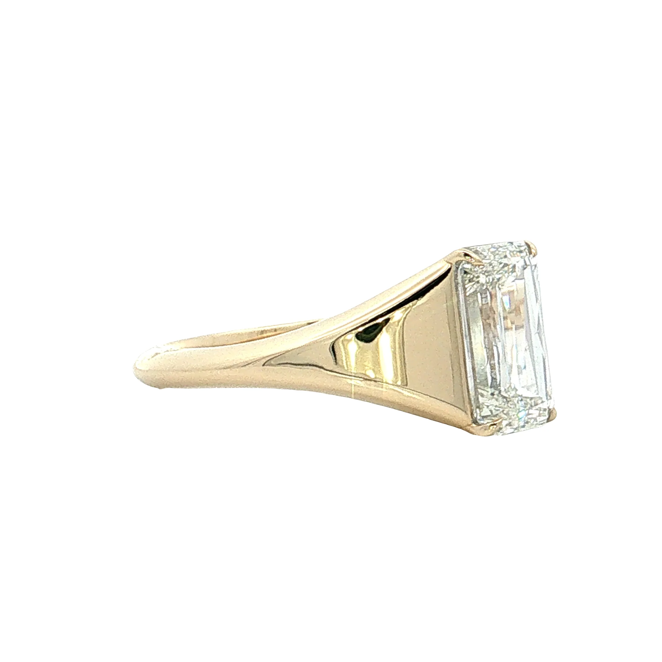 1.66 Emerald Cut Diamond Engagement Ring 14k - Image 3
