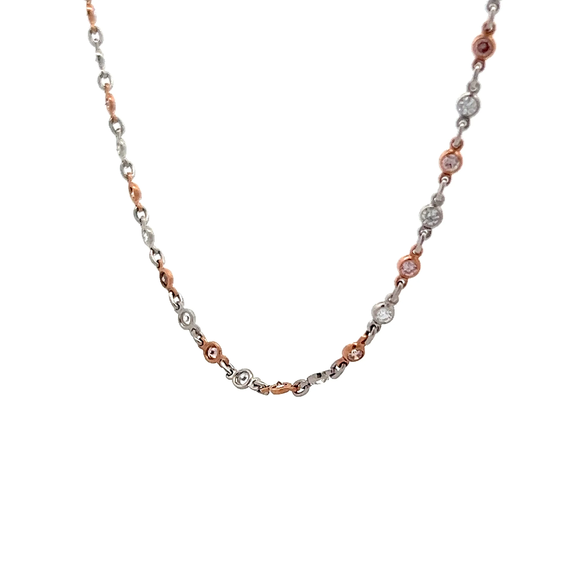 1.67 Pink Diamond Necklace in Platinum and 18k - Image 2