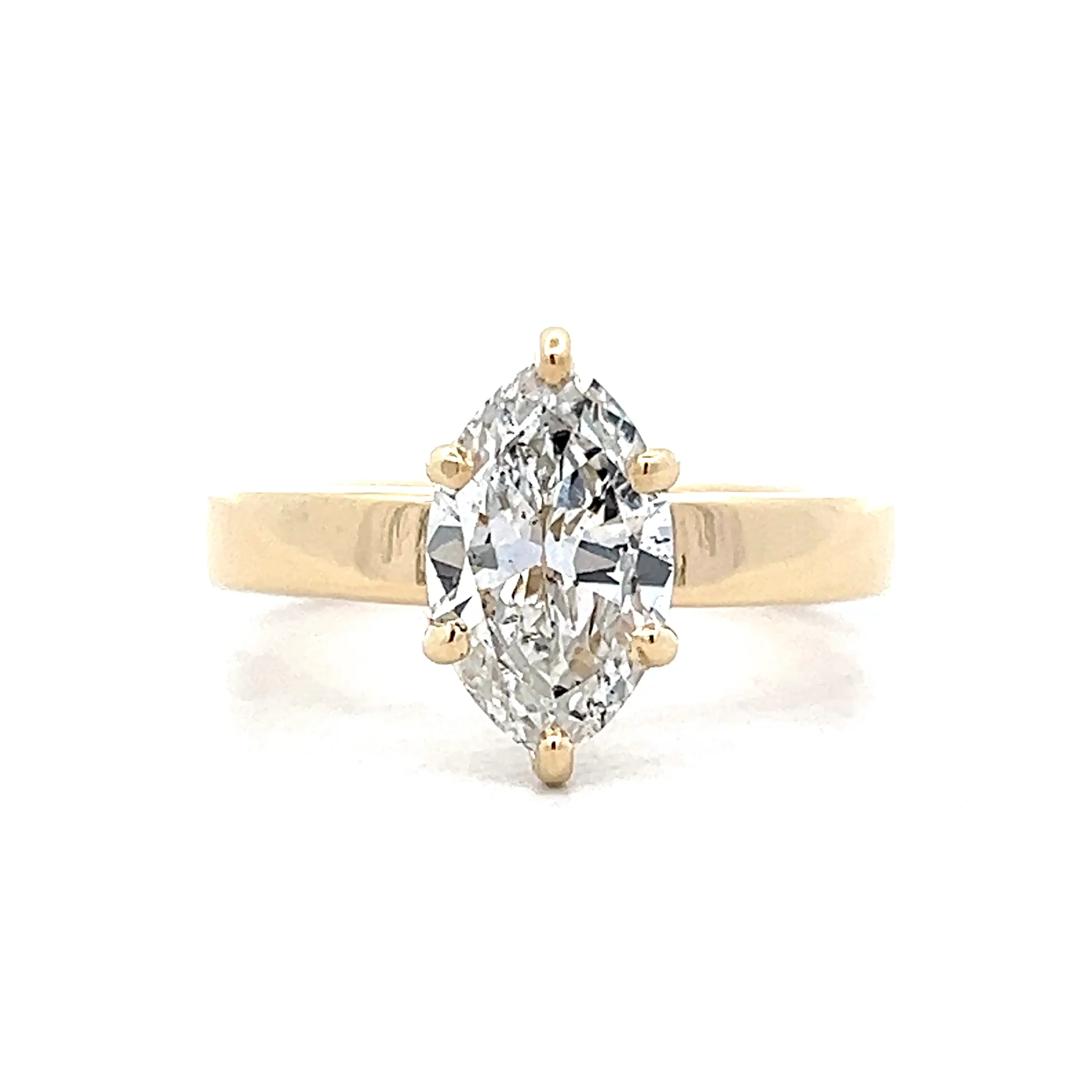 1.68 Marquise Diamond Solitaire Engagement Ring in 14k