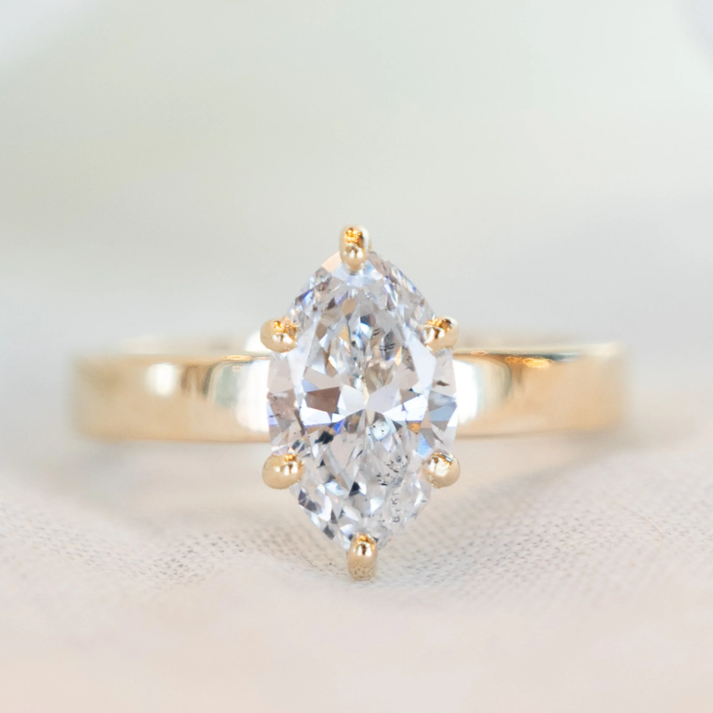 1.68 Marquise Diamond Solitaire Engagement Ring in 14k - Image 6