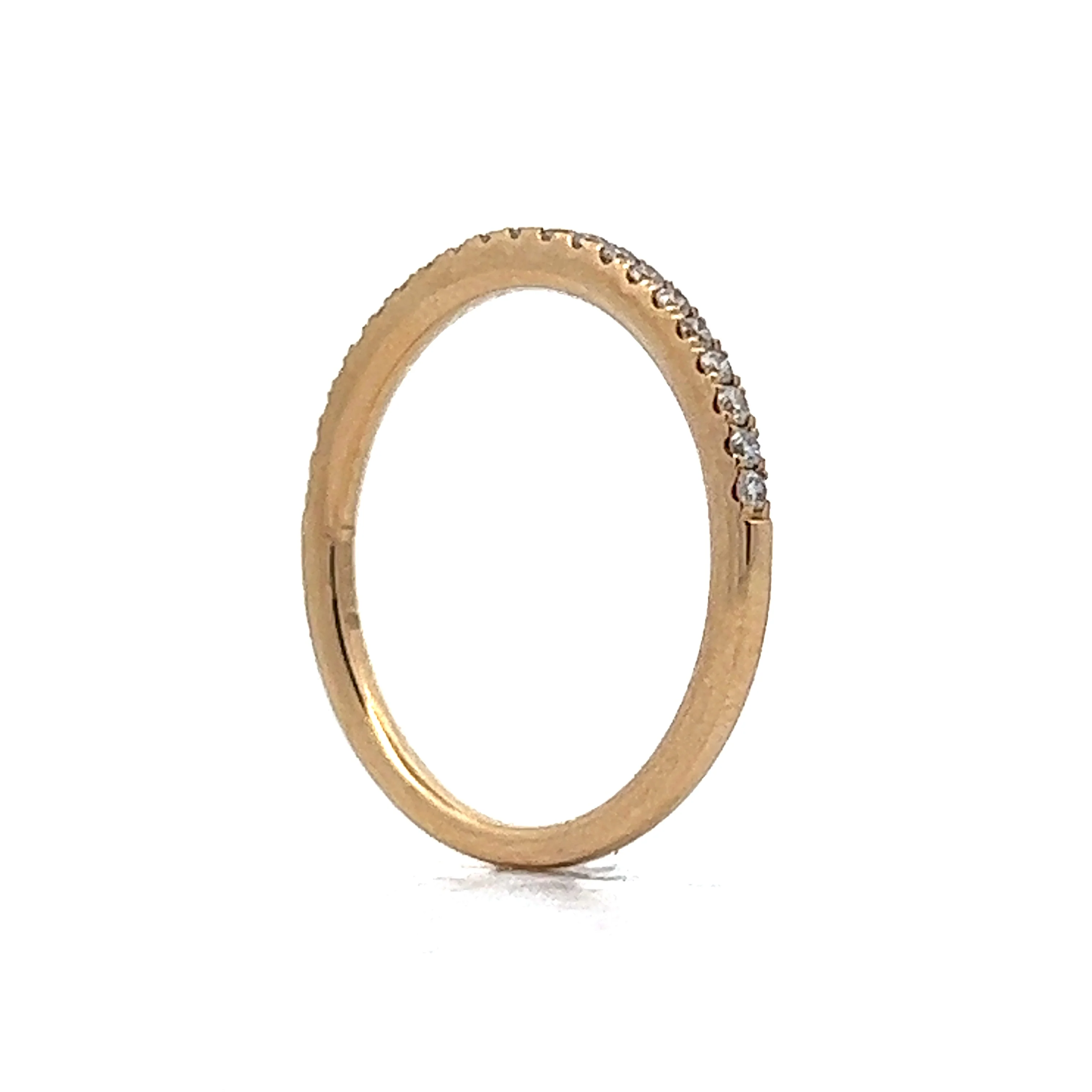 .21 Simple Diamond Wedding Band in Yellow Gold - Image 5